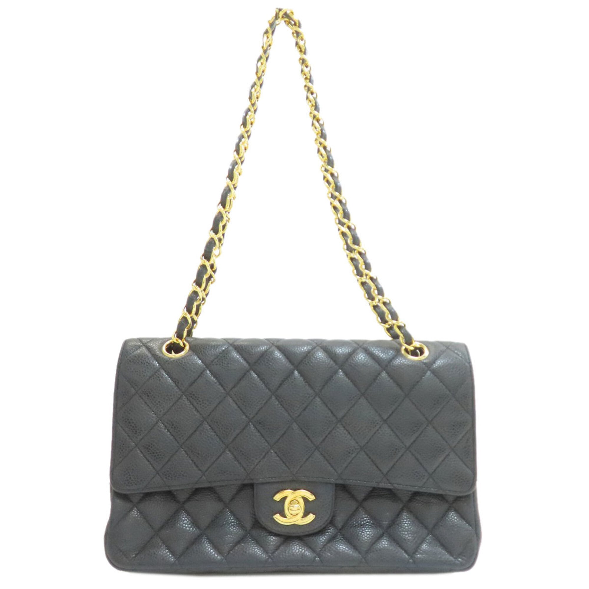 Chanel Black Leather Shoulder Bag (Pre-Owned)