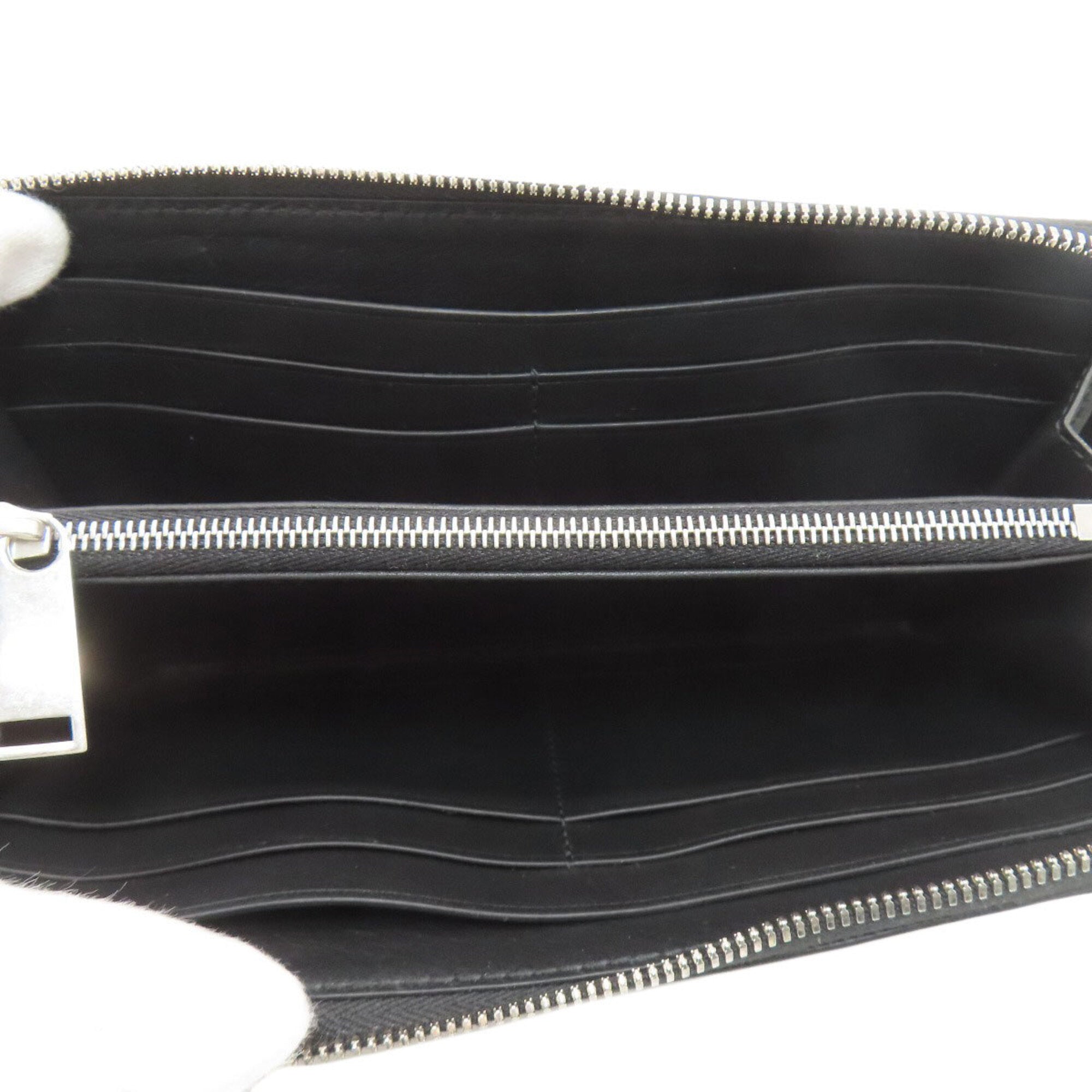 Bottega Veneta Black Leather Long Wallet (Bi-Fold) (Pre-Owned)