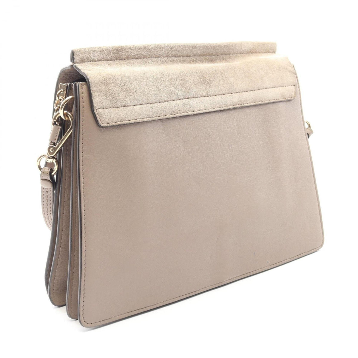 Chloé Beige Leather Suede Handbag Shoulder Bag (Pre-Owned)