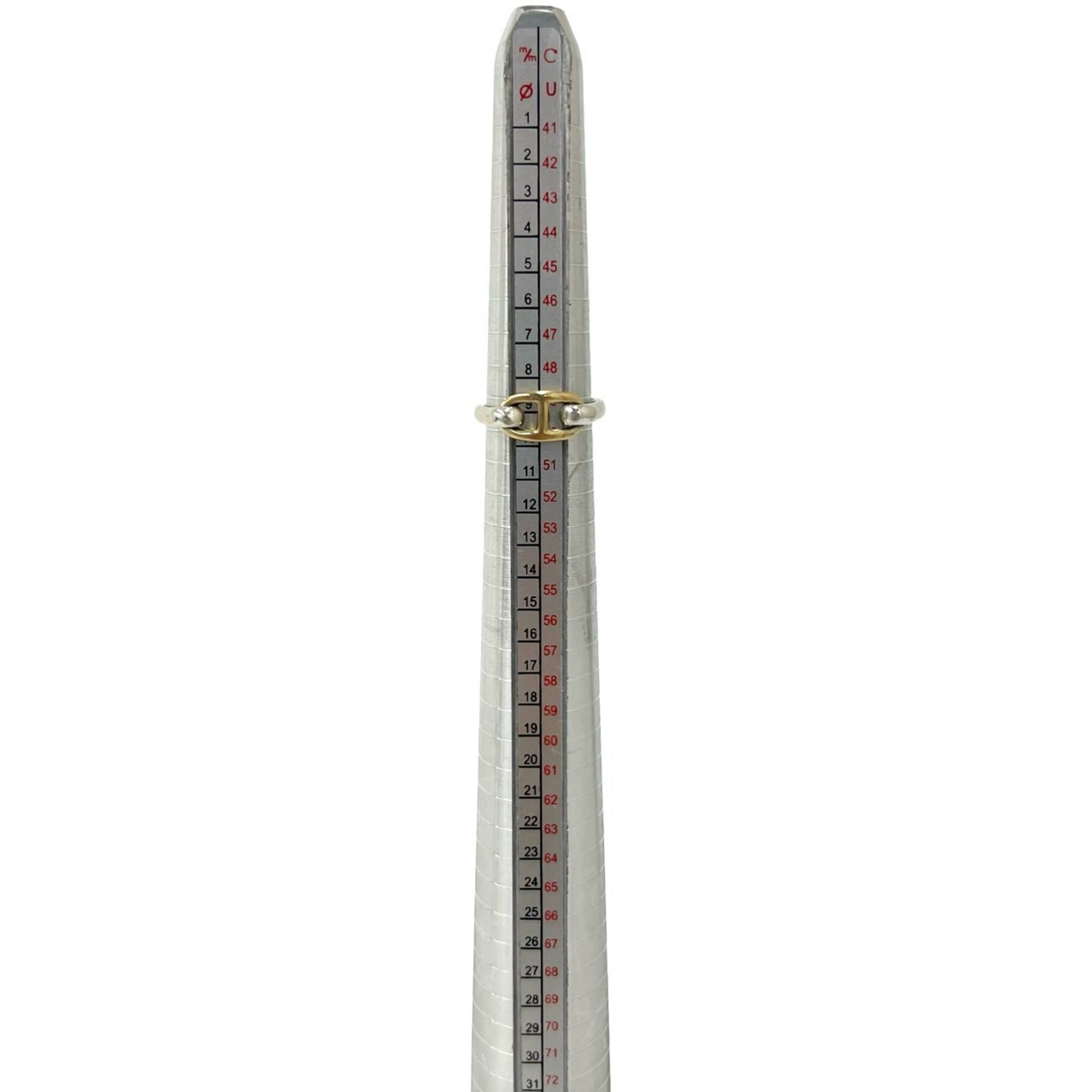 Hermes Gold Silver Yellow Gold (18K) Silver 925 Band Ring (Pre-Owned)
