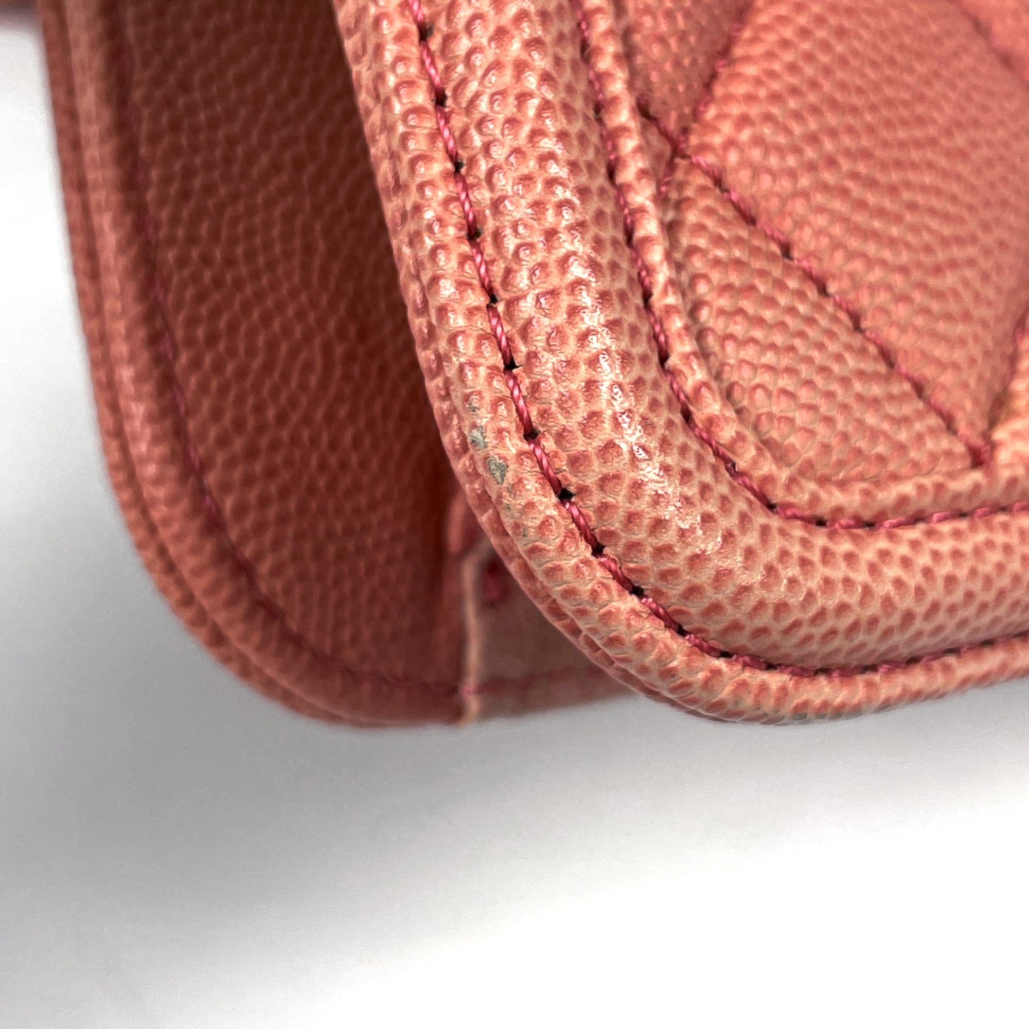Chanel Matelasse Salmon Pink Grained Calfskin Handbag (Pre-Owned)