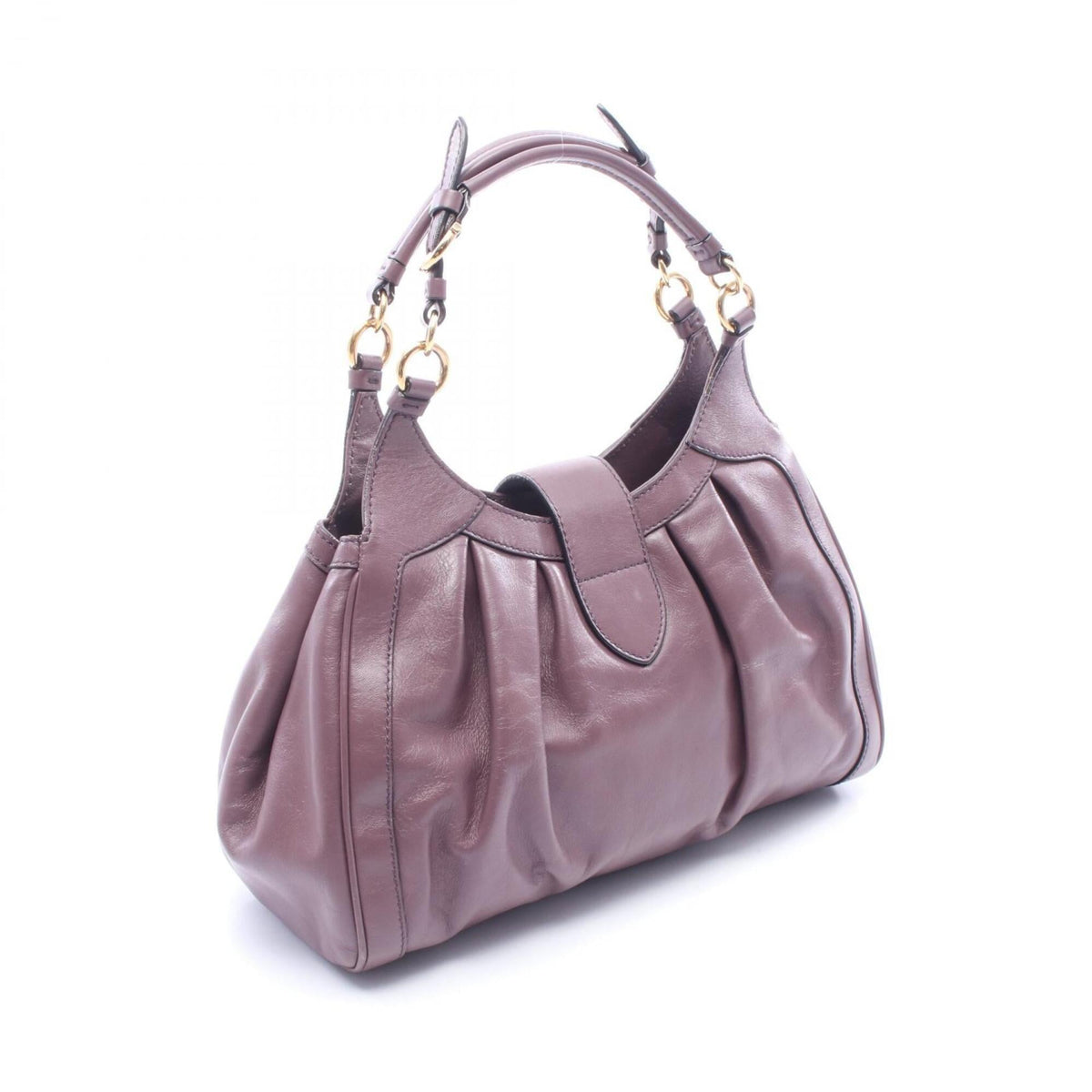 Salvatore Ferragamo Purple Leather Handbag (Pre-Owned)