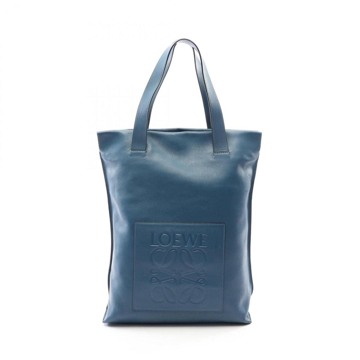 Loewe Blue Leather Handbag Tote Bag (Pre-Owned)