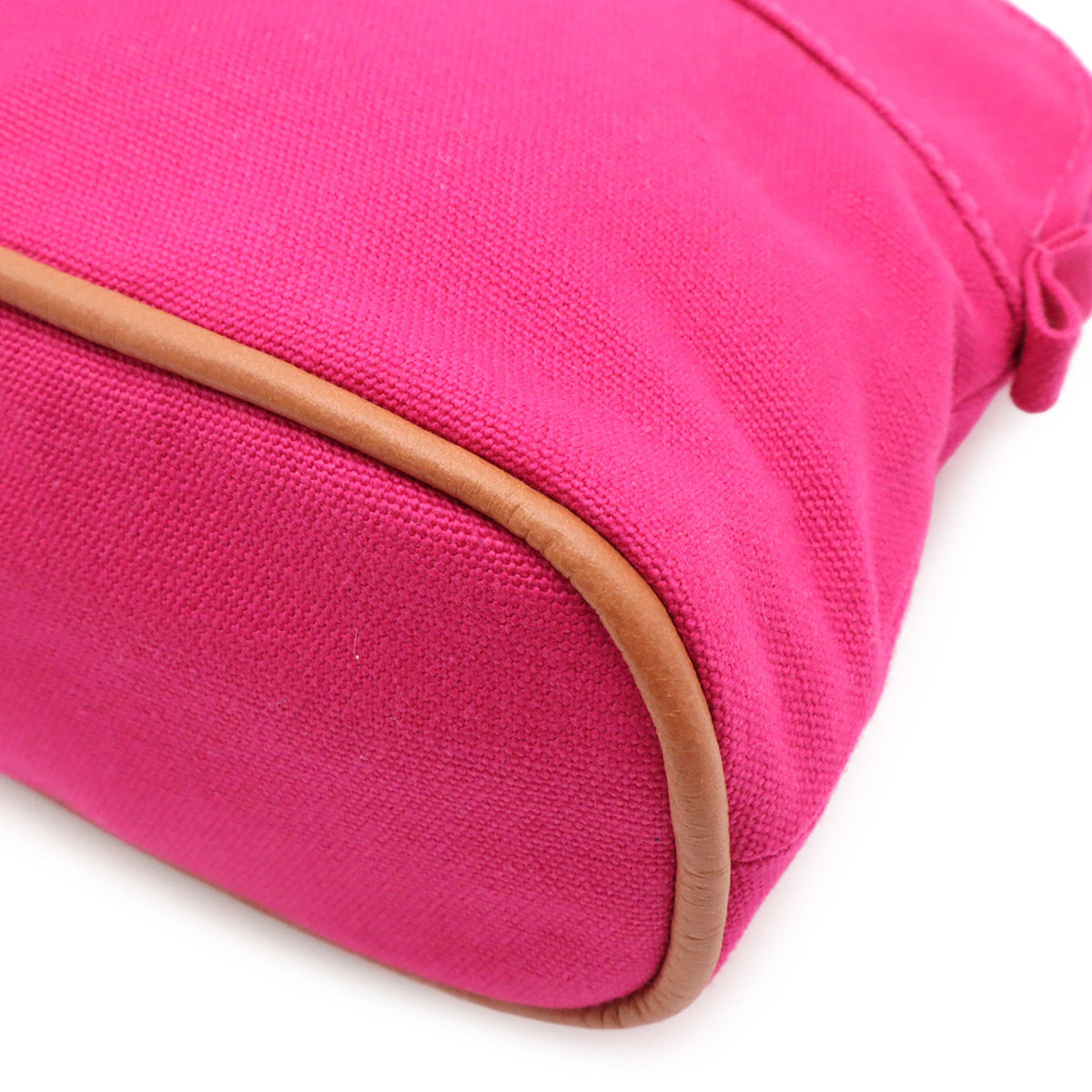 Hermes Fuchsia Canvas Handbag Pouch Wash Bag (Pre-Owned)