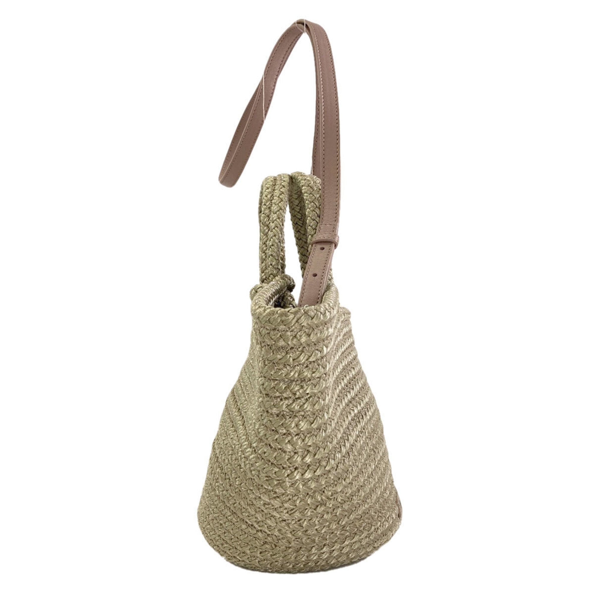 Balenciaga Light Green Nylon Basket Handbag (Pre-Owned)