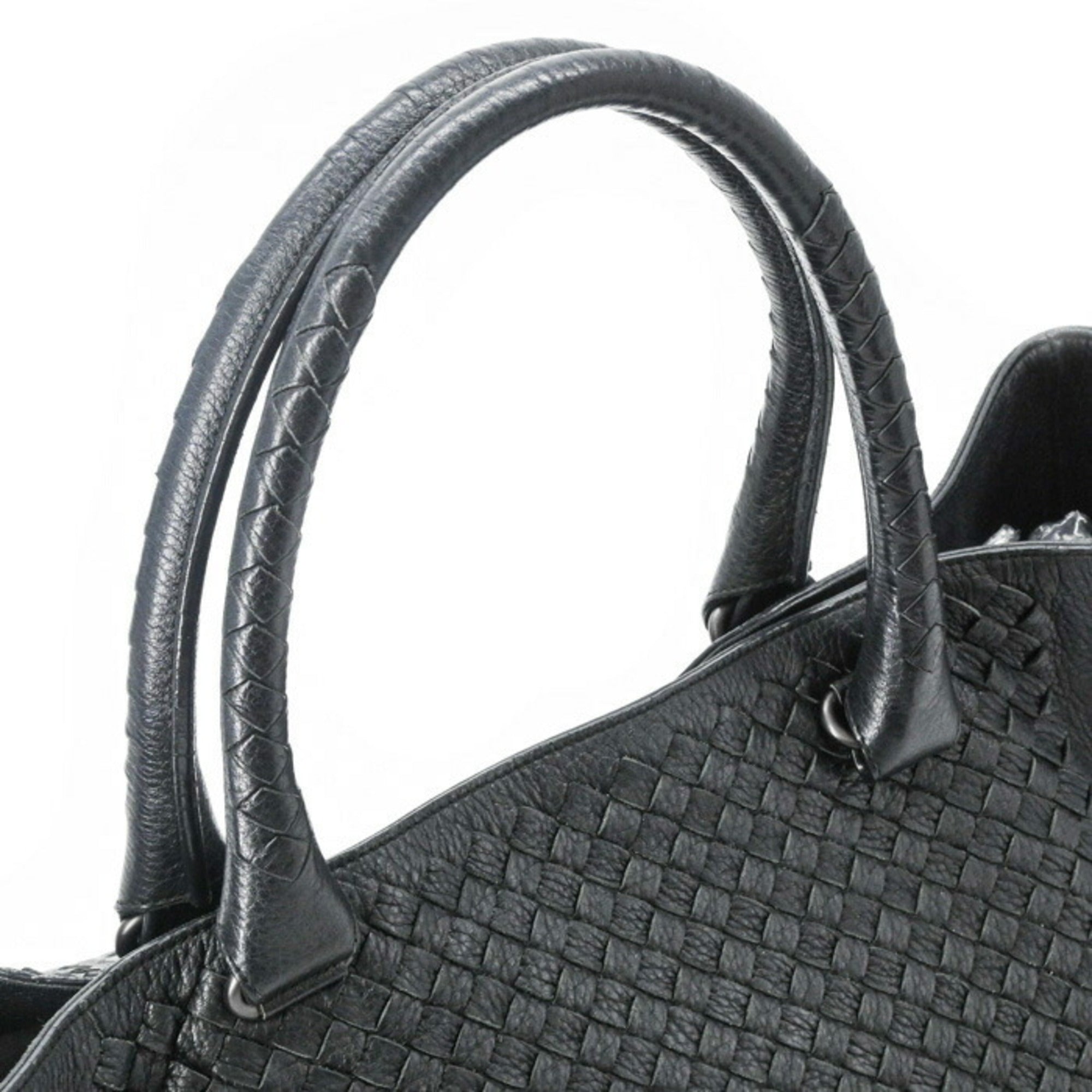 Bottega Veneta Black Intrecciato Tote Bag (Pre-Owned)