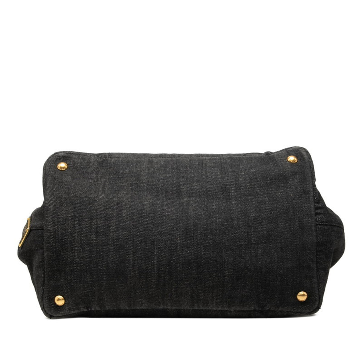 Prada Black Denim Shoulder Bag Tote Bag (Pre-Owned)