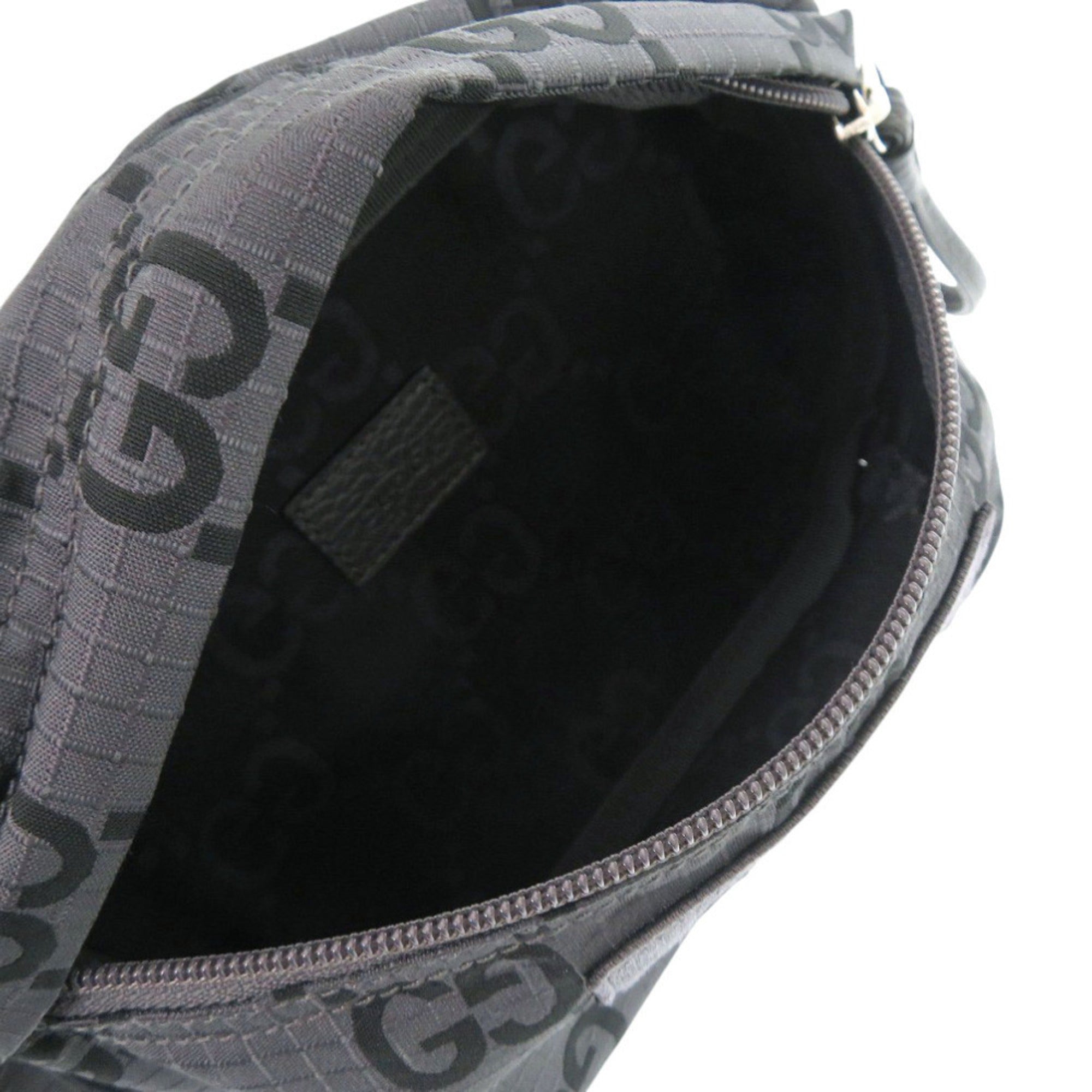 Gucci Gray Nylon Canvas Fanny Pack Sling Bag (Pre-Owned)