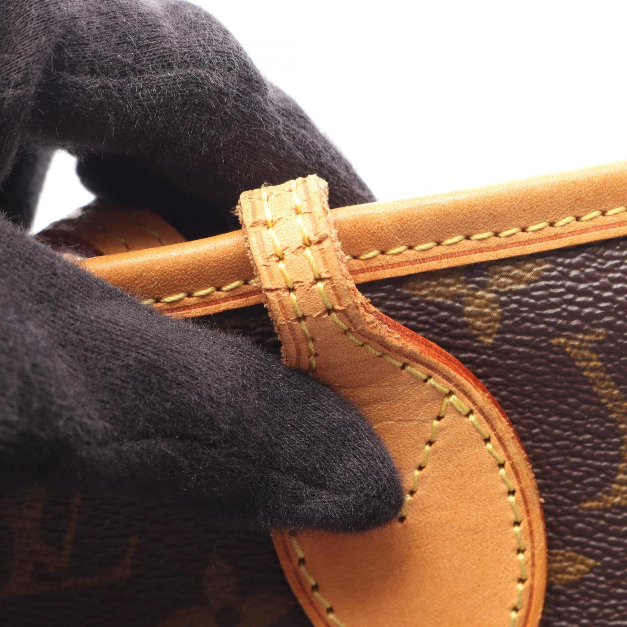 Louis Vuitton Brown Coated Canvas Leather Handbag Tote Bag (Pre-Owned)