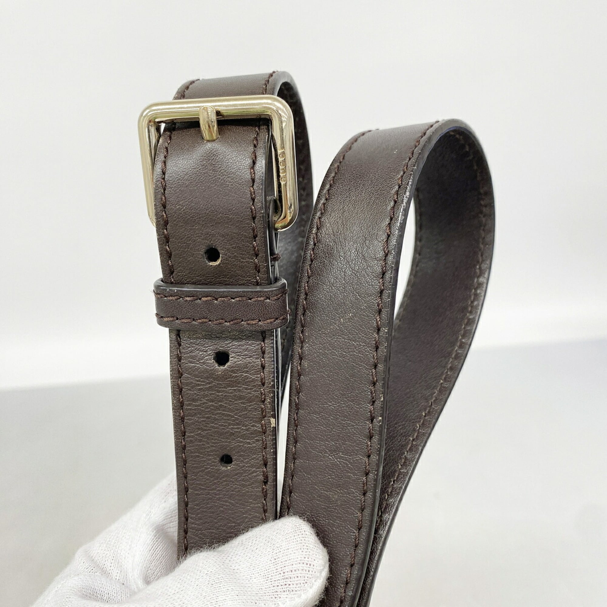 Gucci Brown Pvc Shoulder Bag (Pre-Owned)