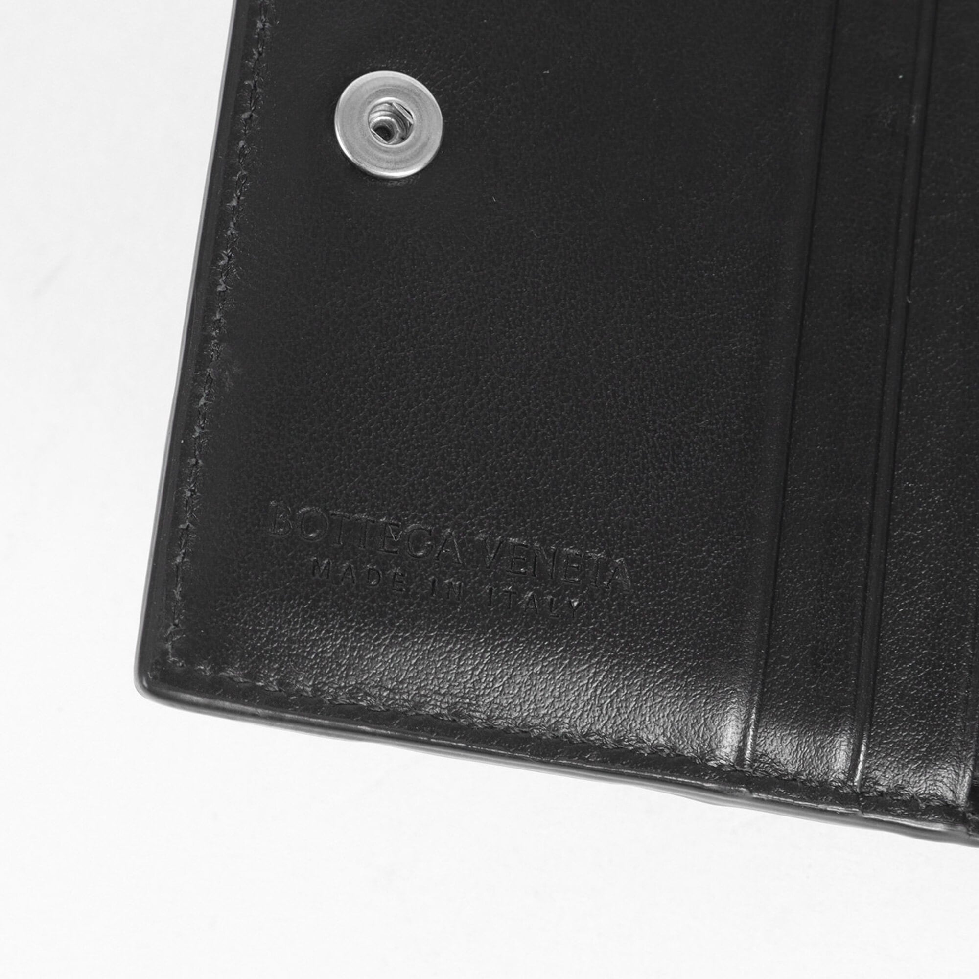 Bottega Veneta Black Intrecciato Wallet (Bi-Fold) (Pre-Owned)