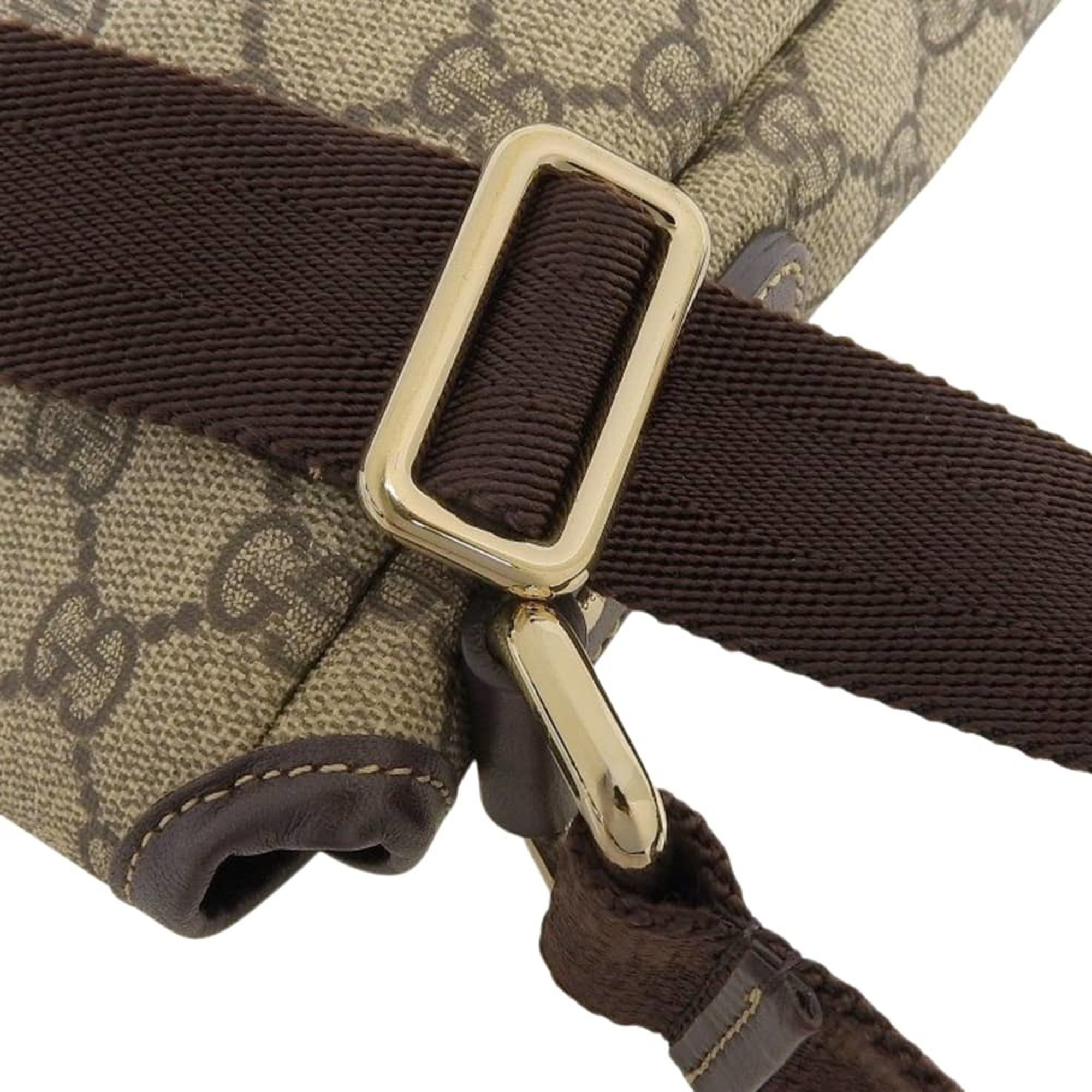 Gucci Beige Brown Pvc Shoulder Bag (Pre-Owned)