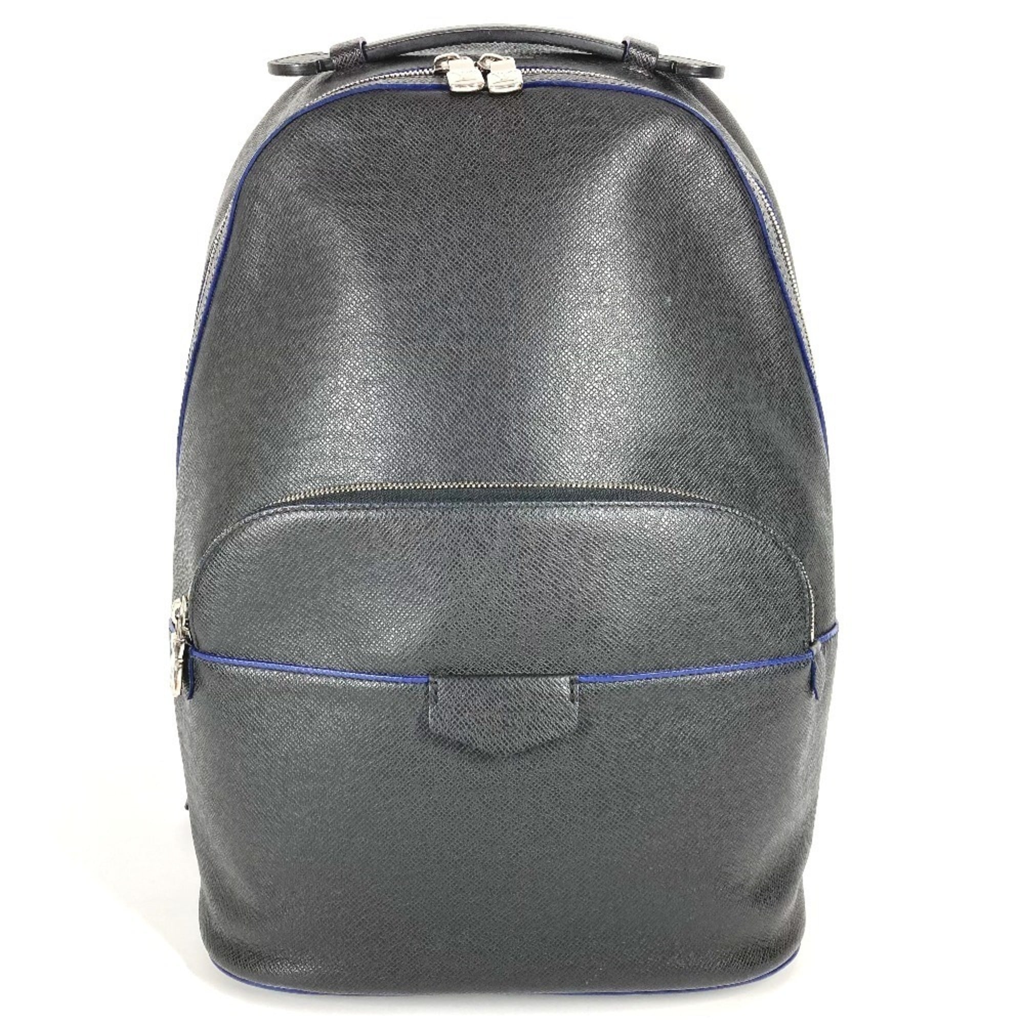 Louis Vuitton Ardoise Bicolor Black Blue Taiga Leather Backpack (Pre-Owned)