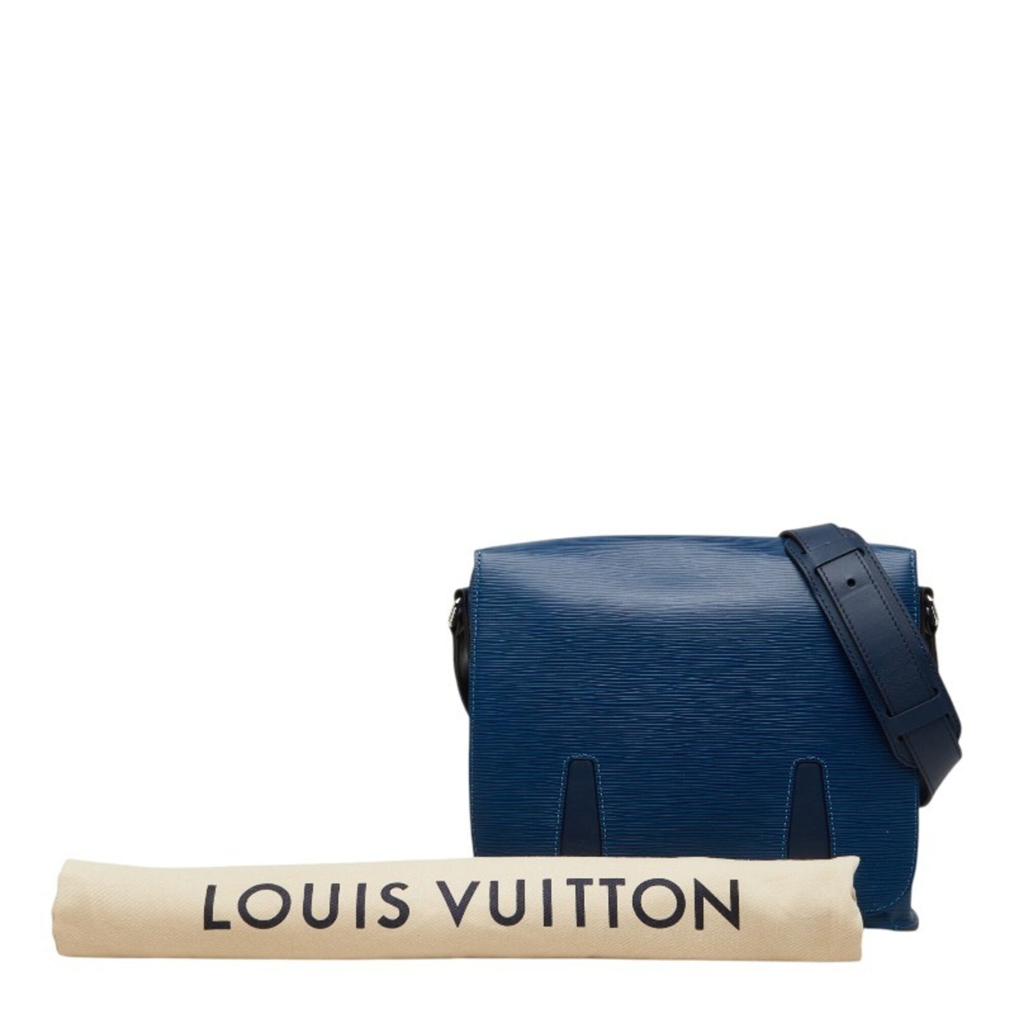 Louis Vuitton Blue Leather Shoulder Bag (Pre-Owned)