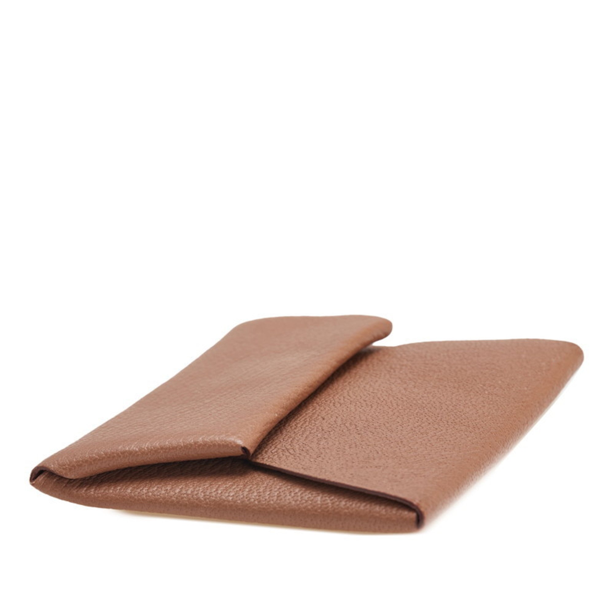 Hermes Brown Chevre Leather Coin Purse/Coin Case (Pre-Owned)