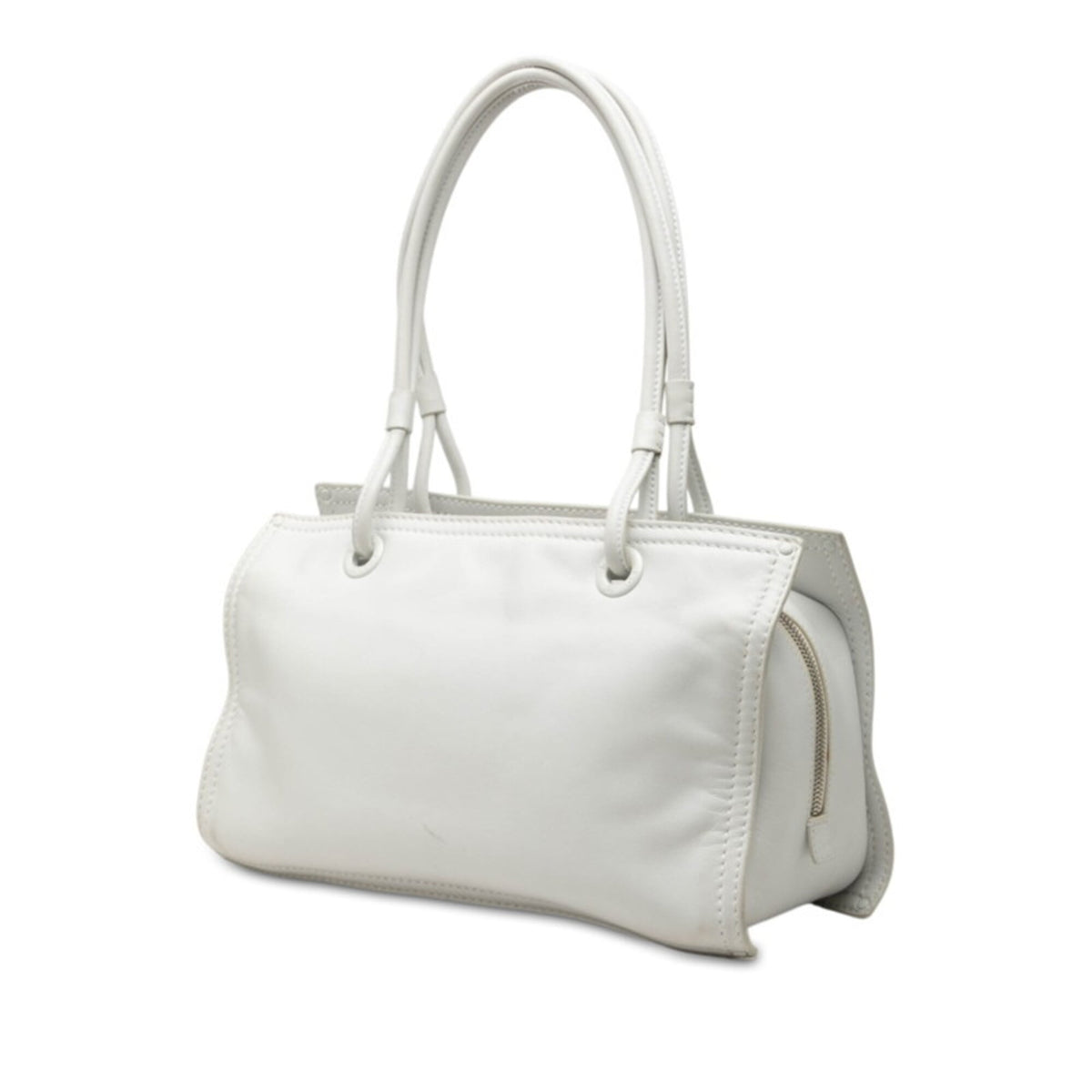 Loewe White Leather Shoulder Bag Tote Bag (Pre-Owned)