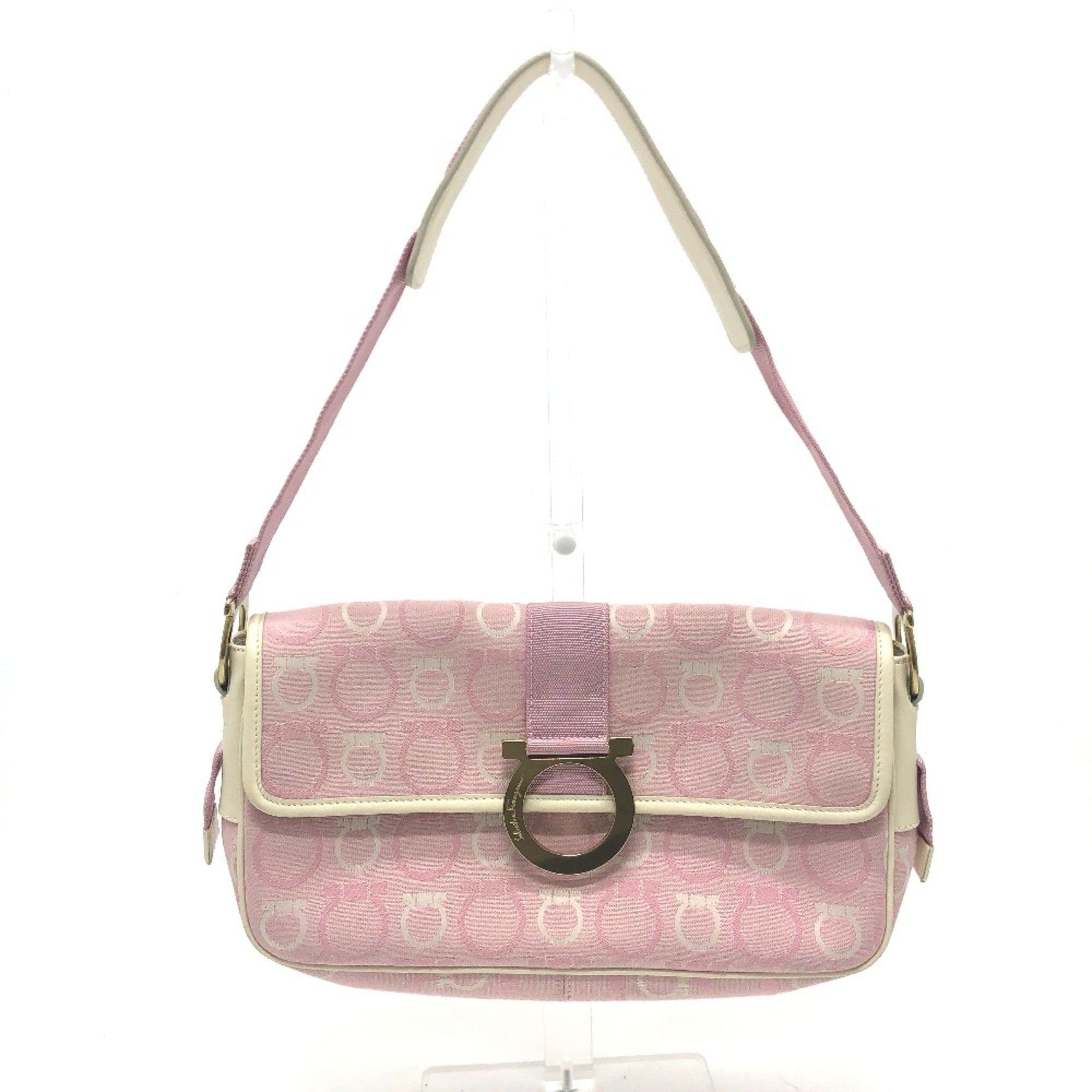 Salvatore Ferragamo Pink Cloth Shoulder Bag (Pre-Owned)