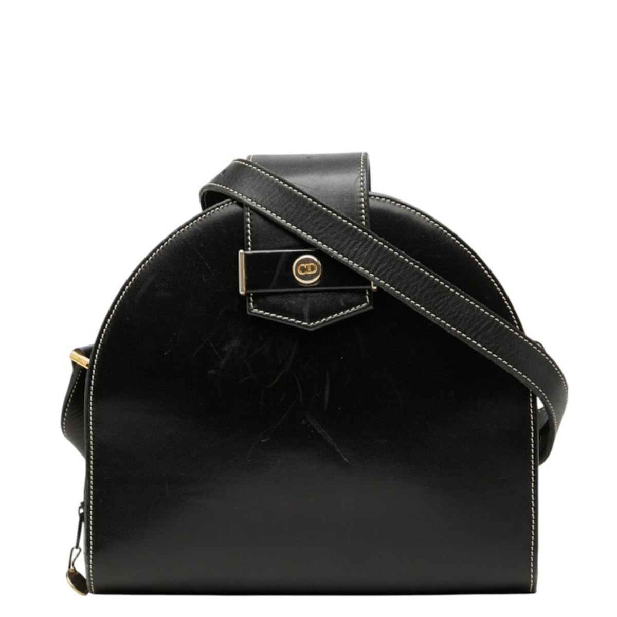 Christian Dior Black Leather Shoulder Bag (Pre-Owned)