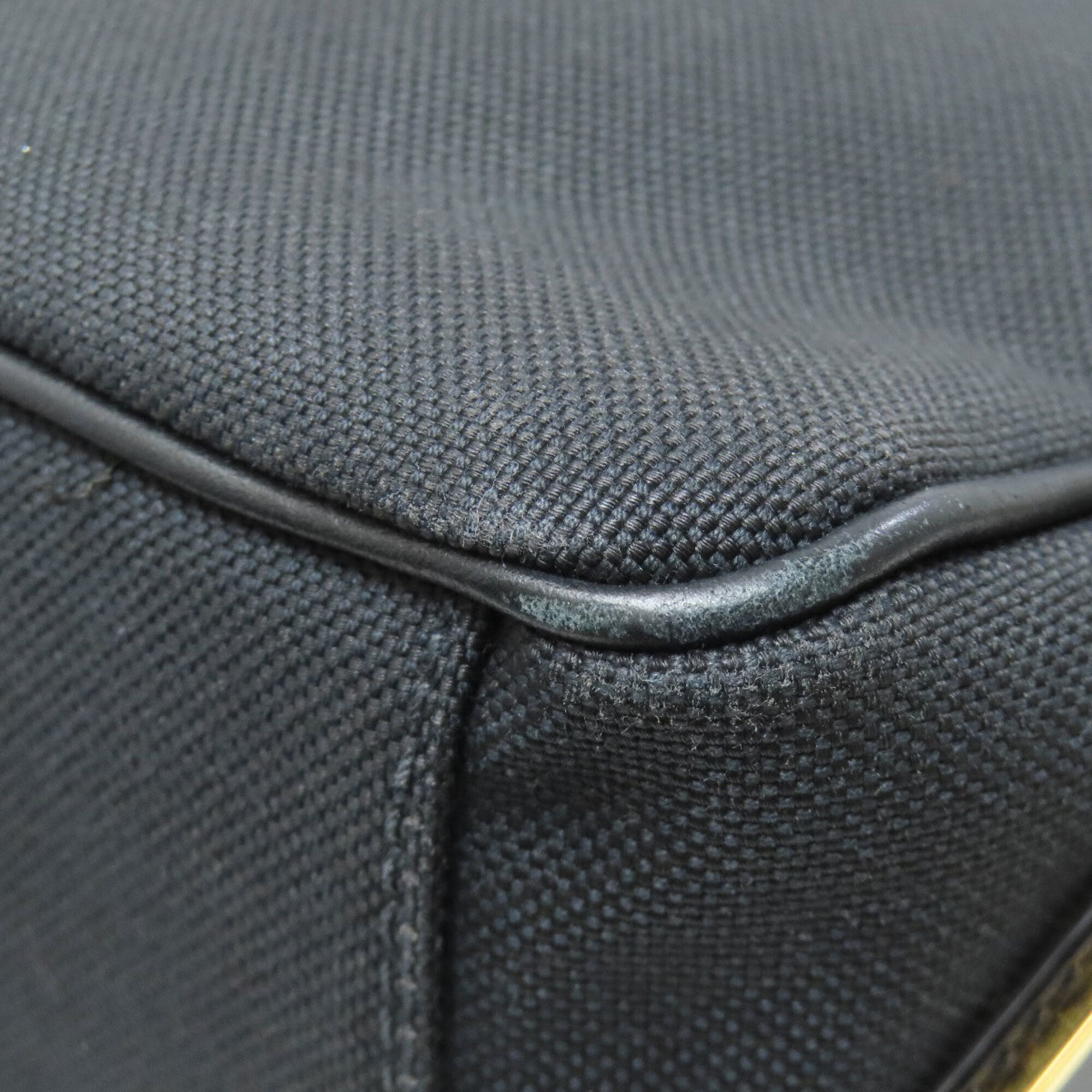 Prada Black Canvas Shoulder Bag (Pre-Owned)