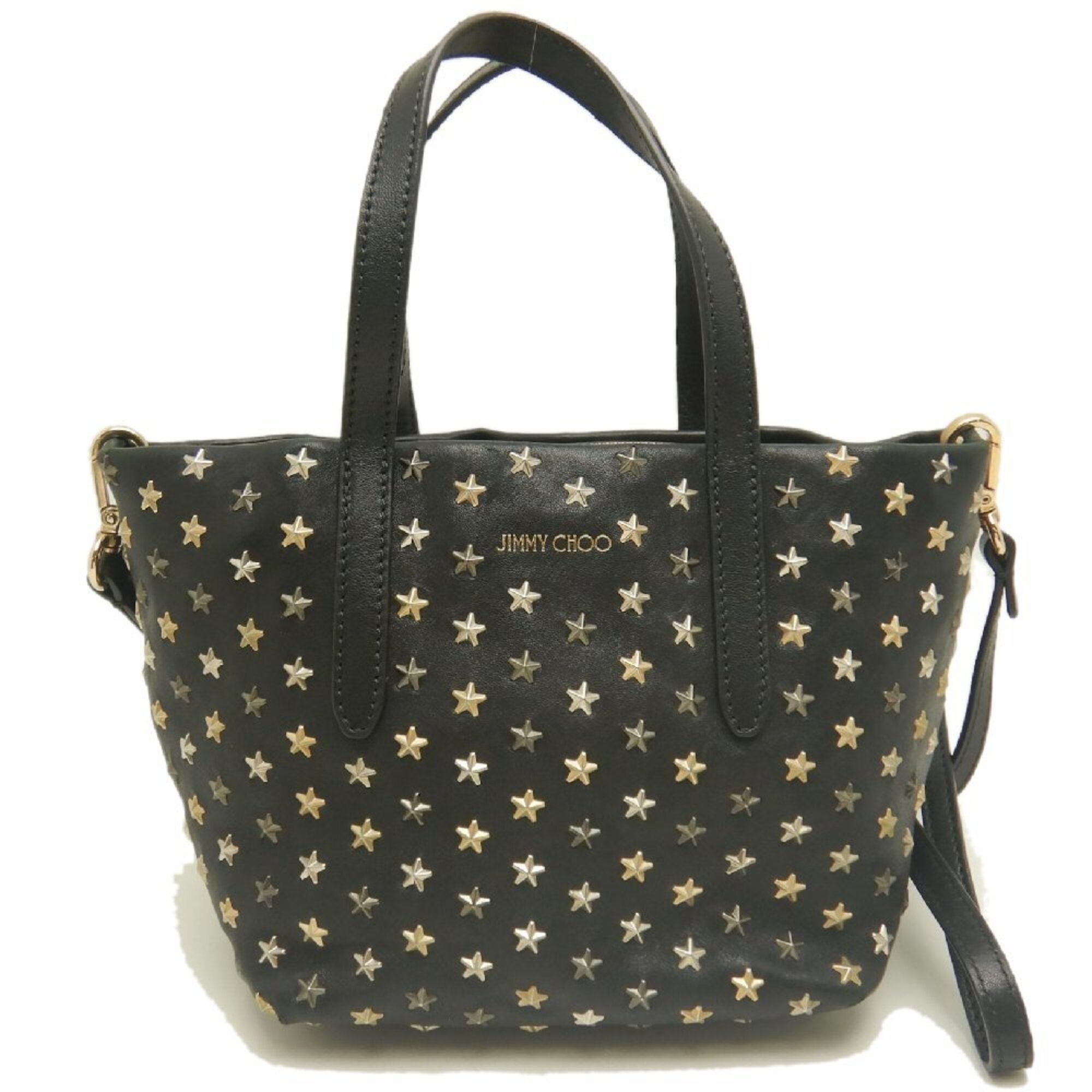 Jimmy Choo Black Leather Handbag (Pre-Owned)