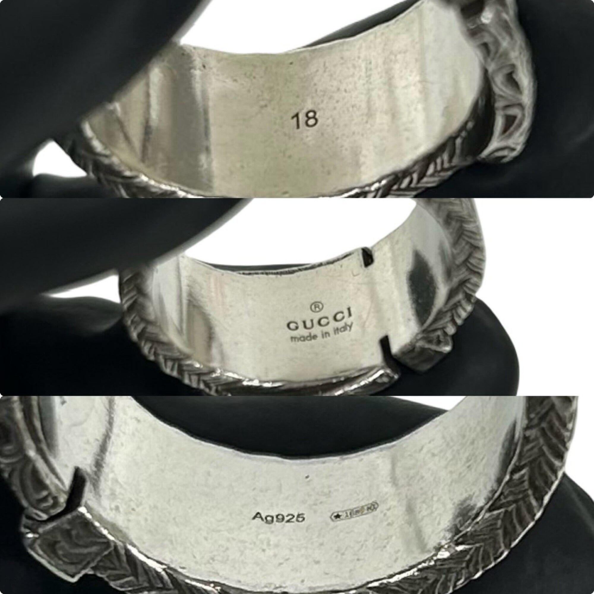 Gucci Silver Silver 925 Band Ring (Pre-Owned)