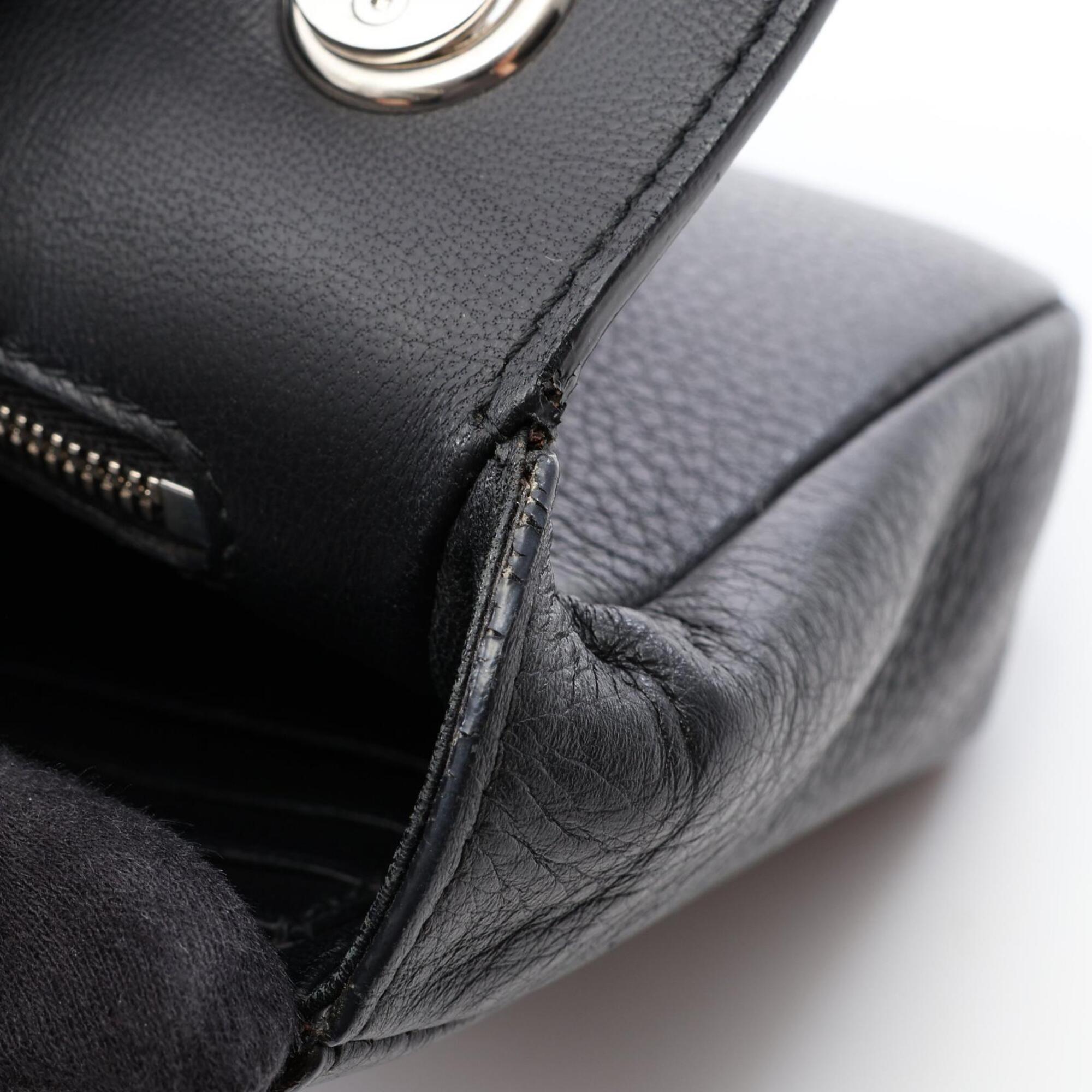 Balenciaga Black Leather Handbag Shoulder Bag (Pre-Owned)