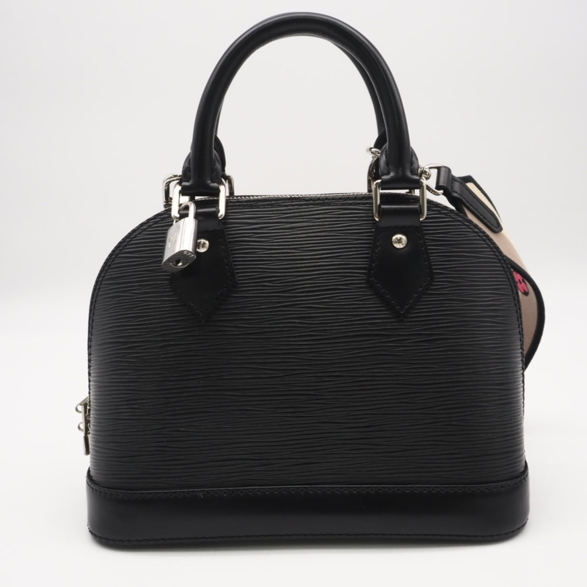 Louis Vuitton Beige Pink Black Noir Leather Handbag (Pre-Owned)