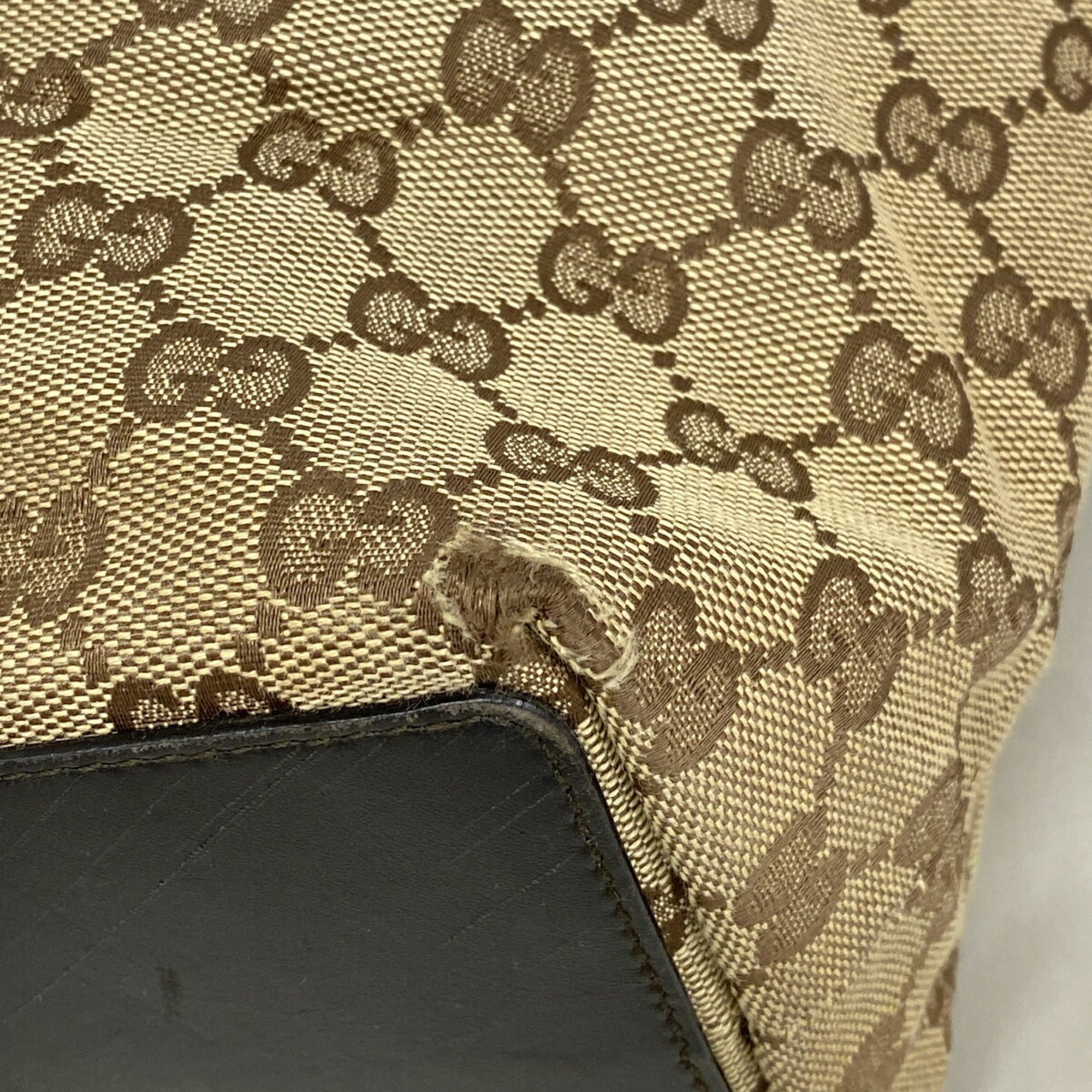 Gucci Brown Canvas Tote Bag (Pre-Owned)