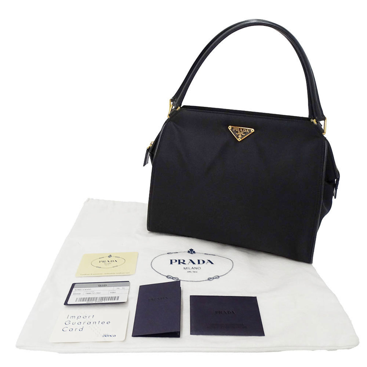 Prada Black Nylon Handbag (Pre-Owned)