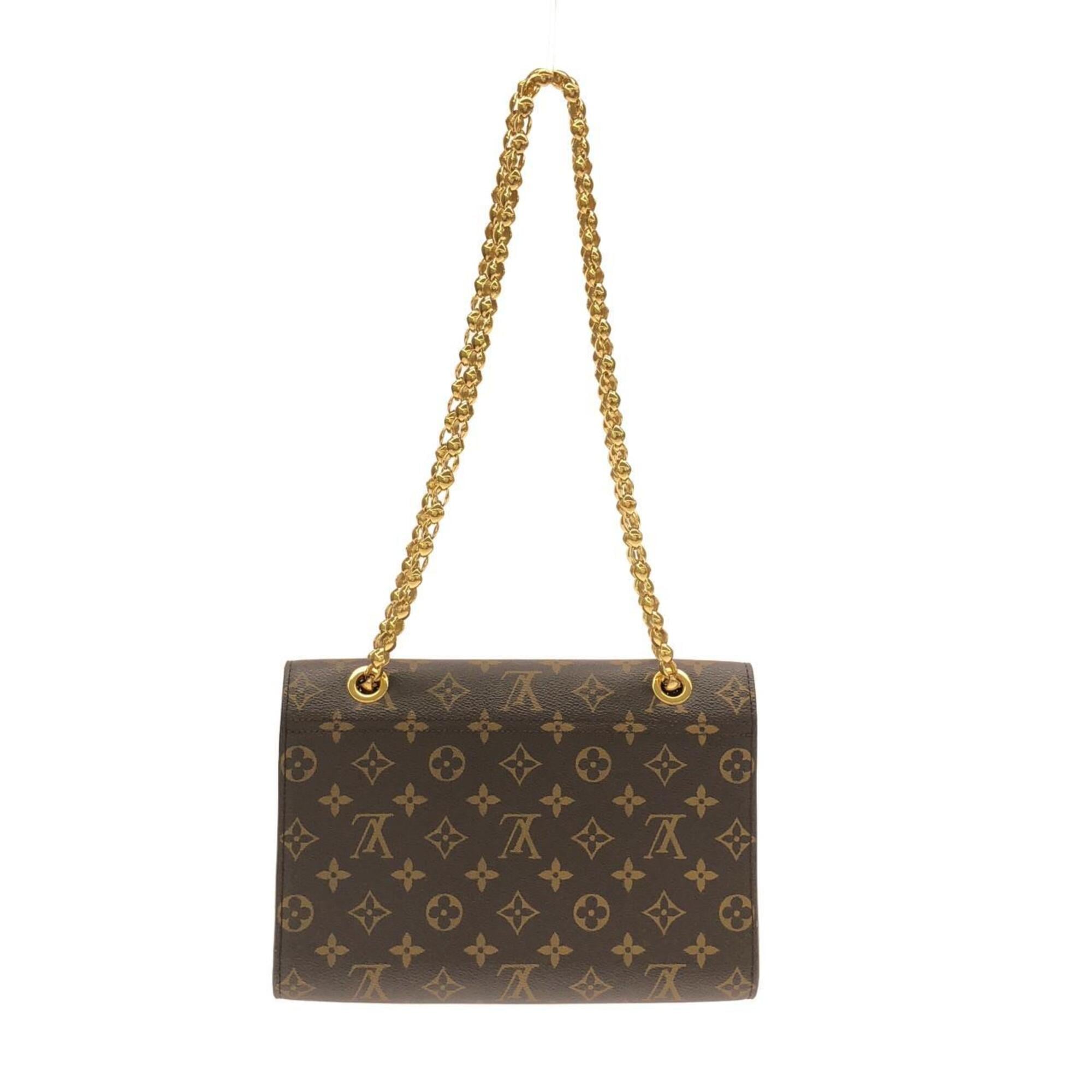 Louis Vuitton Monogram Black Marron Coated Canvas Shoulder Bag (Pre-Owned)