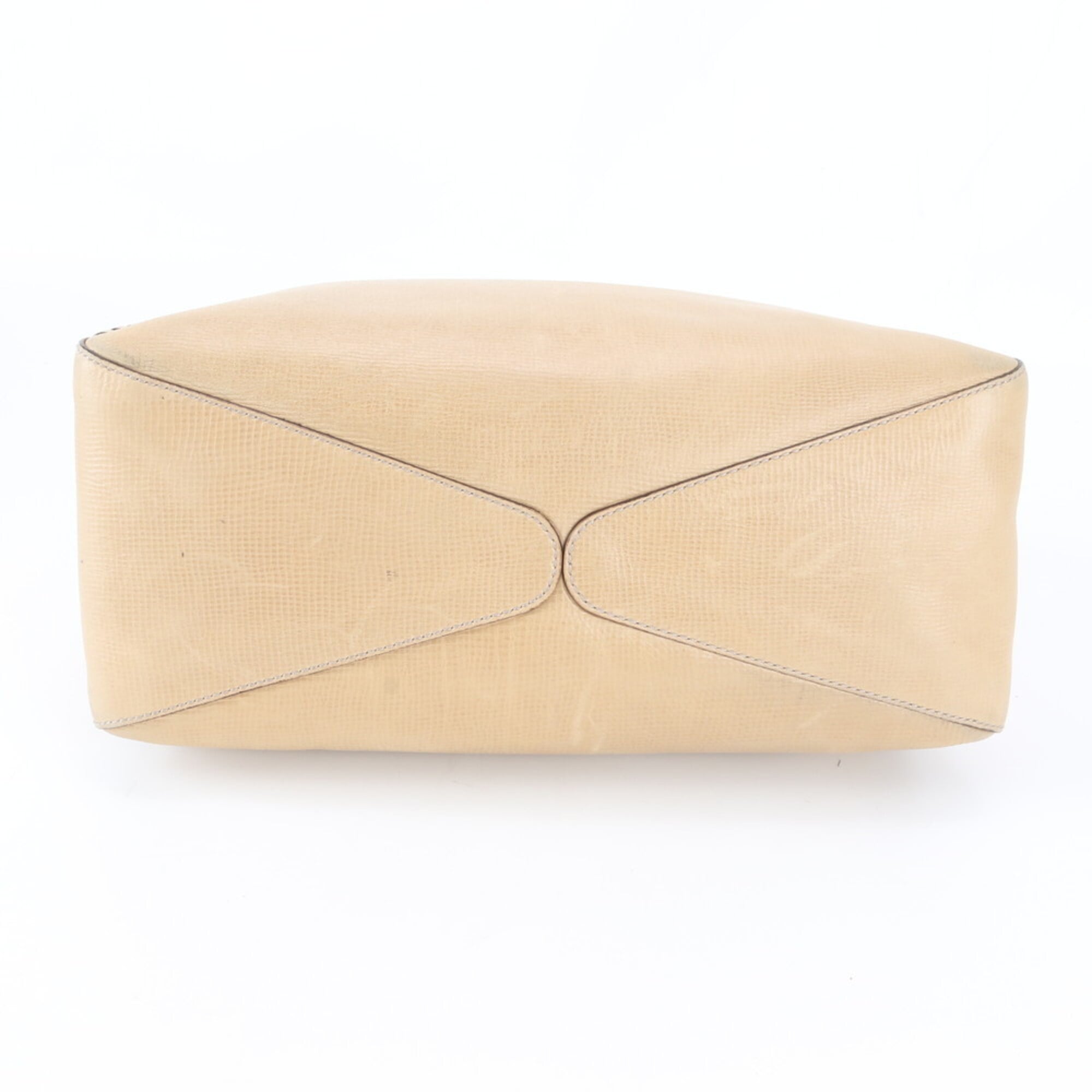 Gucci Beige Leather Handbag Shoulder Bag (Pre-Owned)