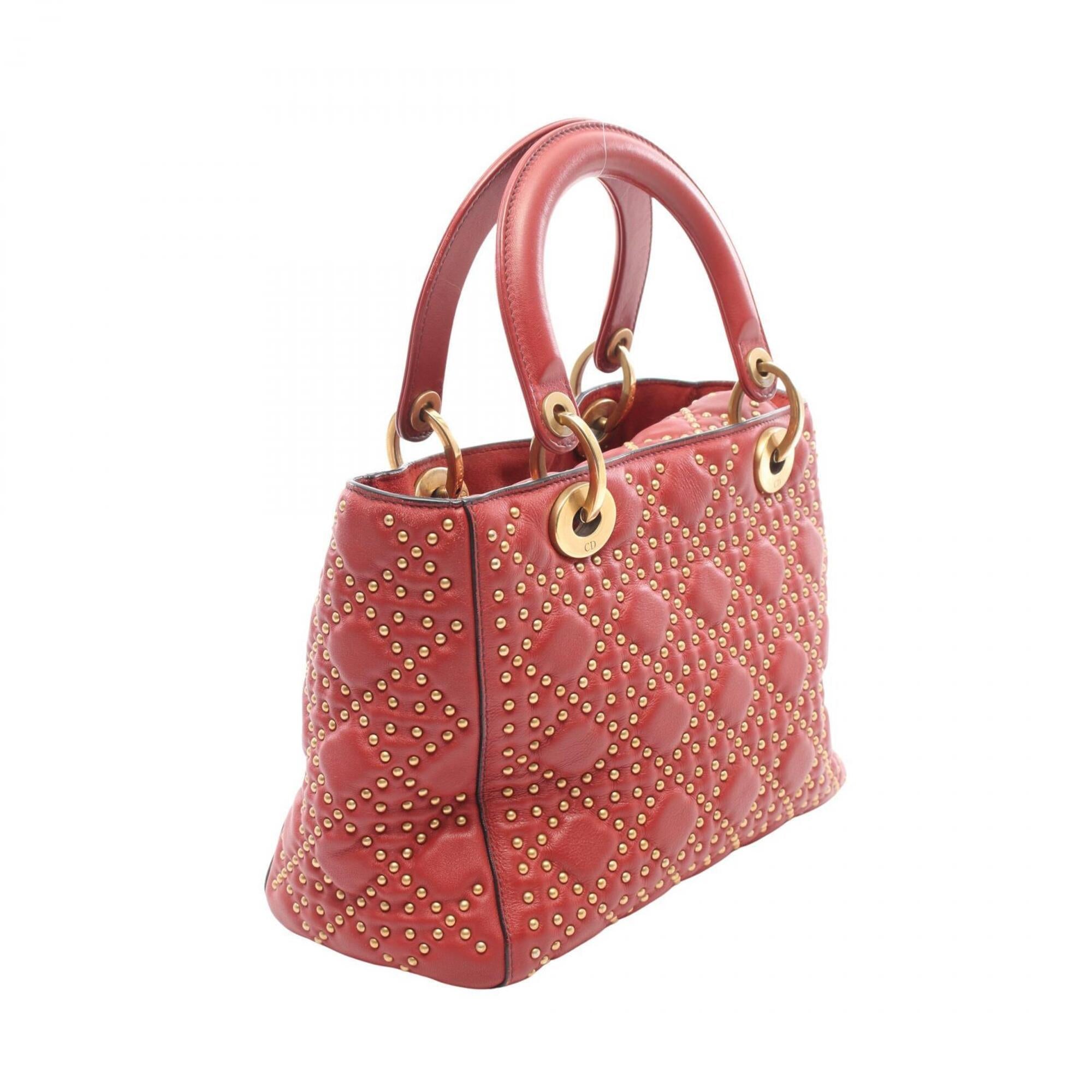 Christian Dior Bordeaux Leather Handbag (Pre-Owned)