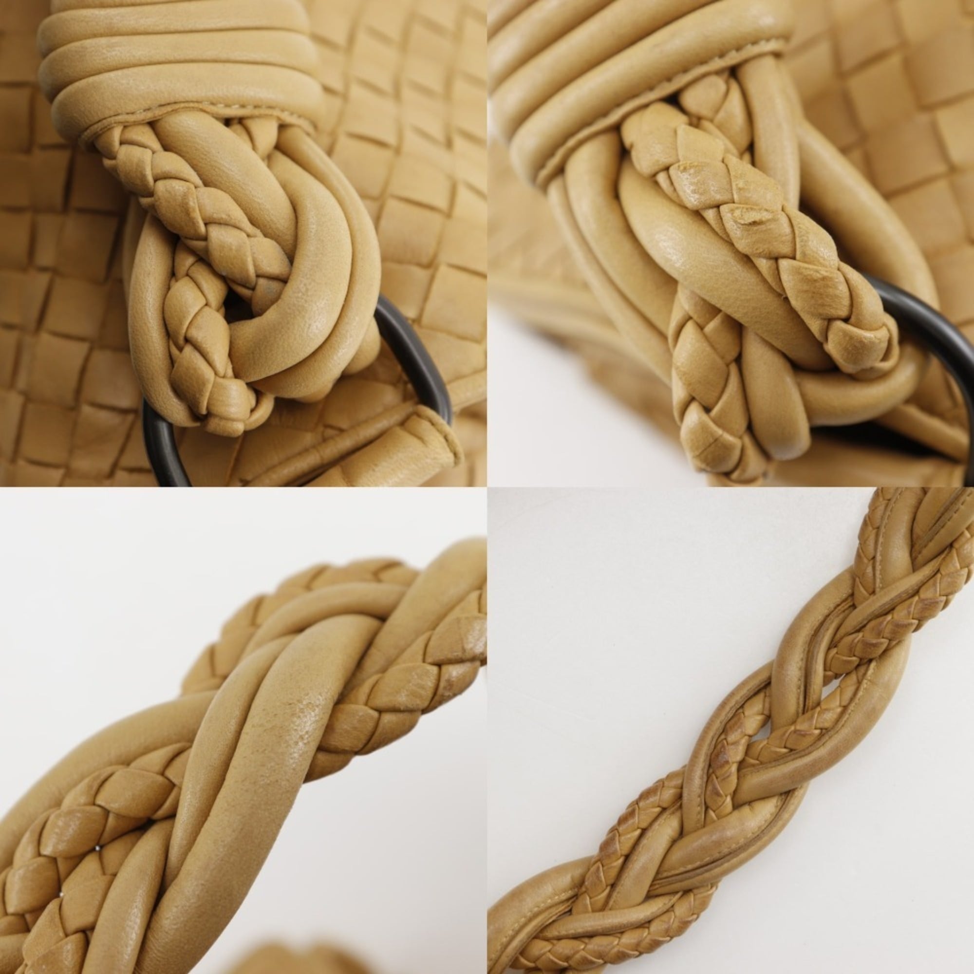 Bottega Veneta Beige Intrecciato Shoulder Bag (Pre-Owned)