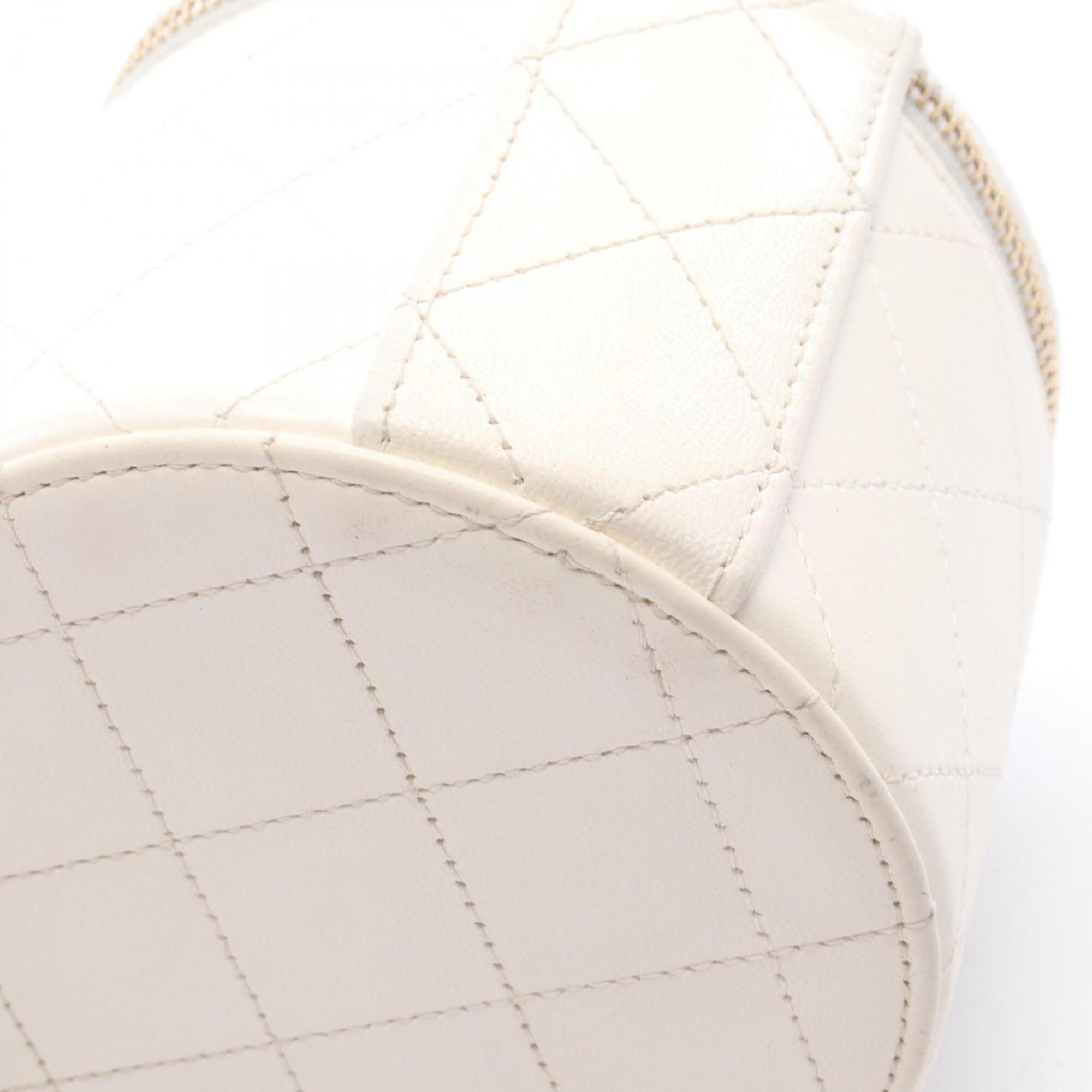 Chanel Black White Leather Handbag Shoulder Bag (Pre-Owned)