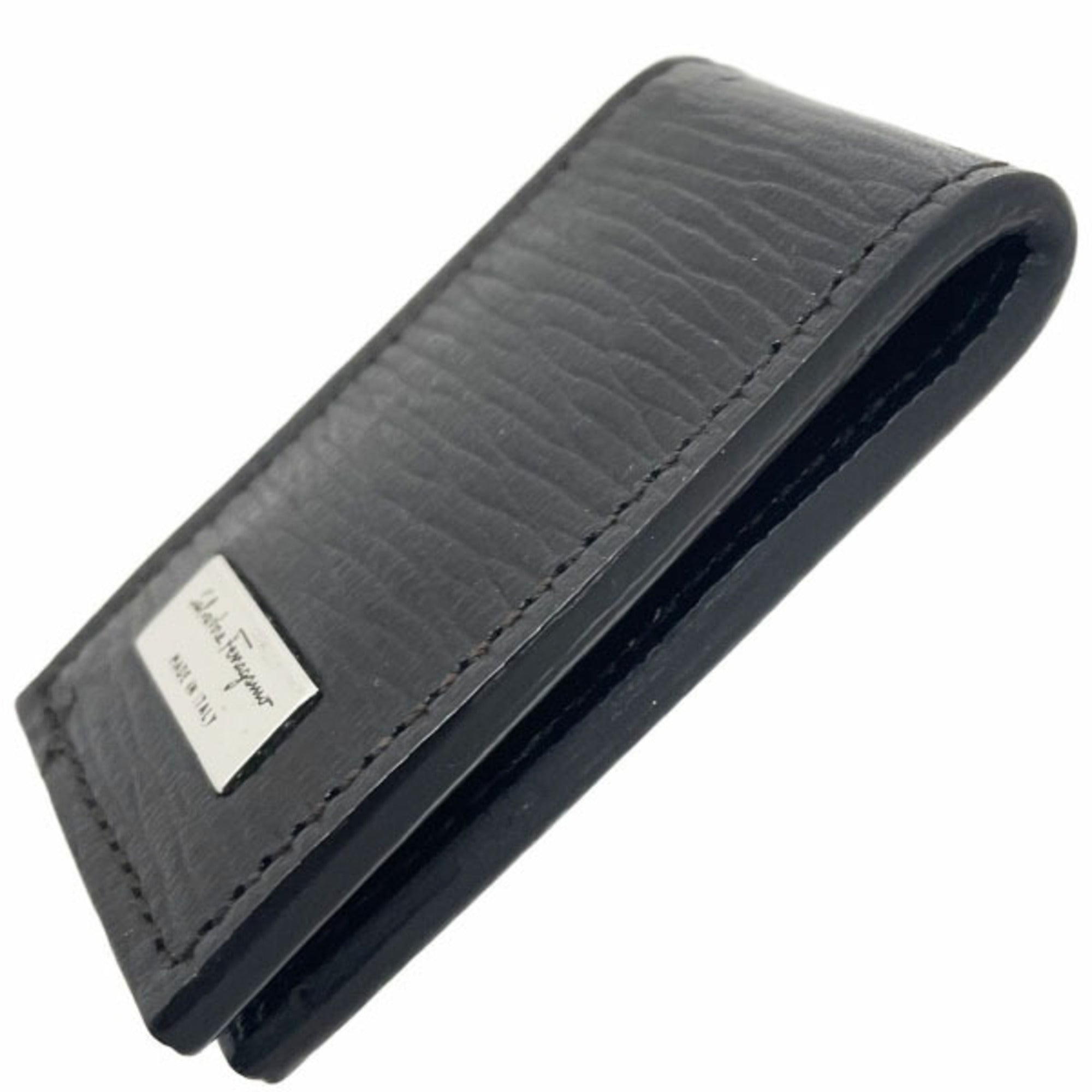 Salvatore Ferragamo Dark Brown Leather Money Clip (Pre-Owned)