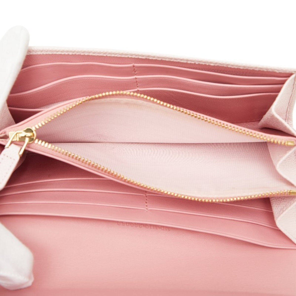 Bvlgari Pink Leather Long Wallet (Bi-Fold) (Pre-Owned)