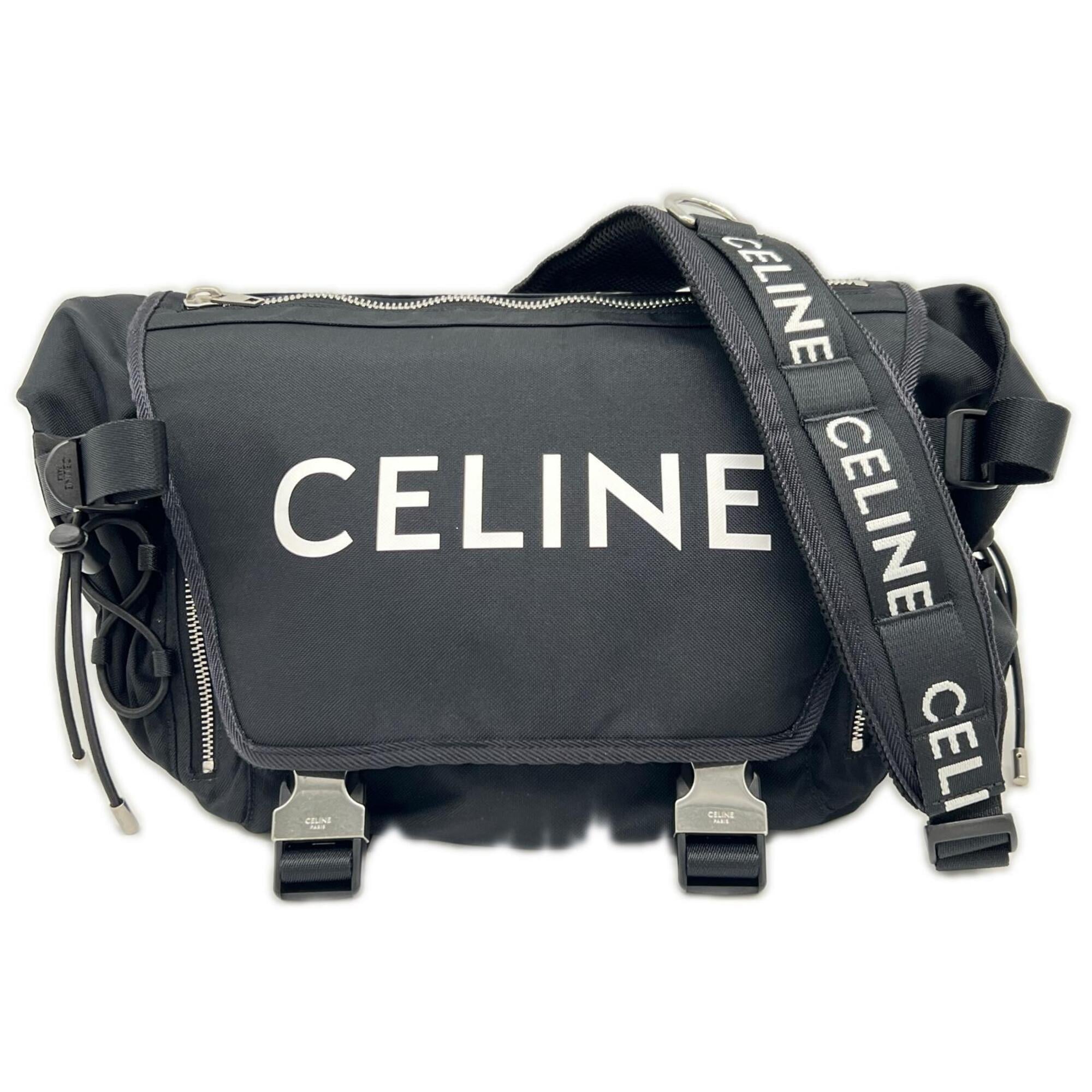 Celine Black Nylon Messenger Bag Shoulder Bag (Pre-Owned)