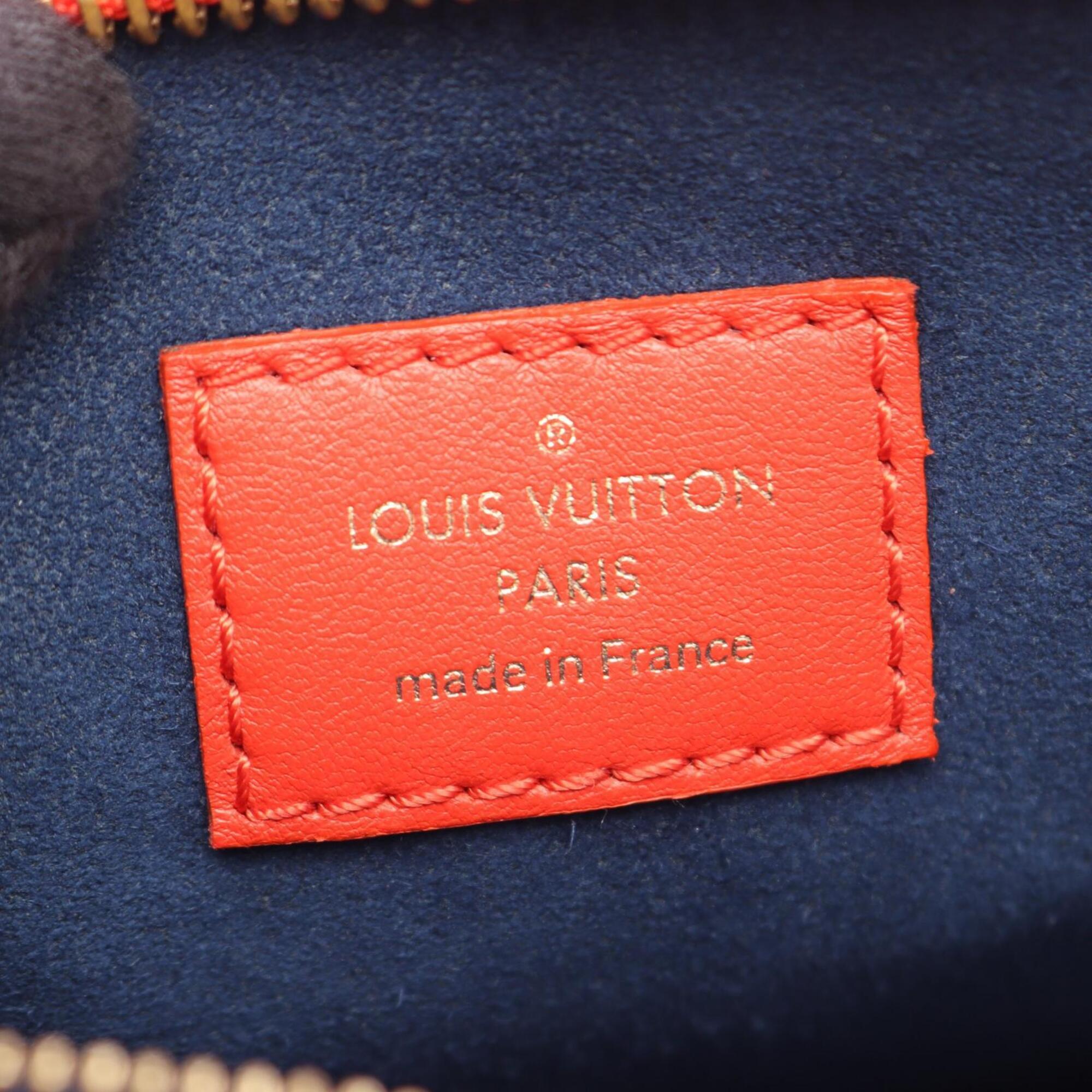 Louis Vuitton Red Color Rouge Monogram Embossed Leather Handbag Shoulder Bag (Pre-Owned)