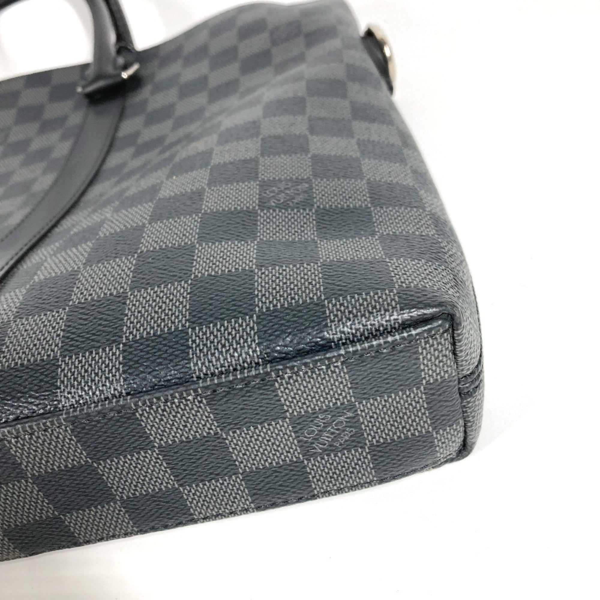 Louis Vuitton Black Damier Graphite Briefcase Handbag Shoulder Bag (Pre-Owned)
