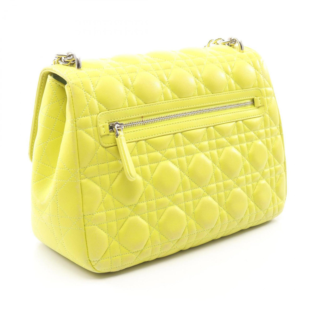 Christian Dior Green Leather Handbag Shoulder Bag (Pre-Owned)