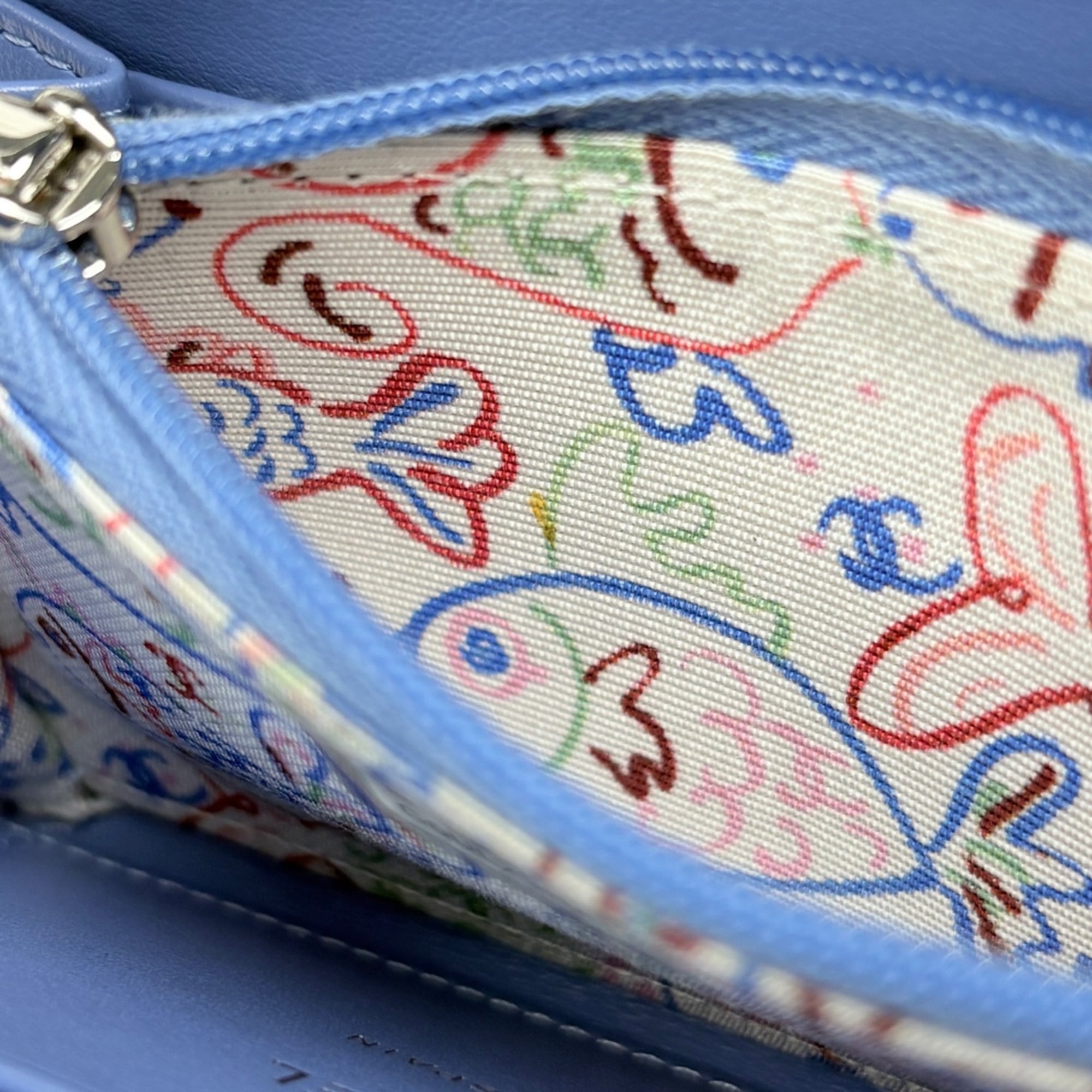 Chanel Blue Leather Coin Purse/Coin Case (Pre-Owned)