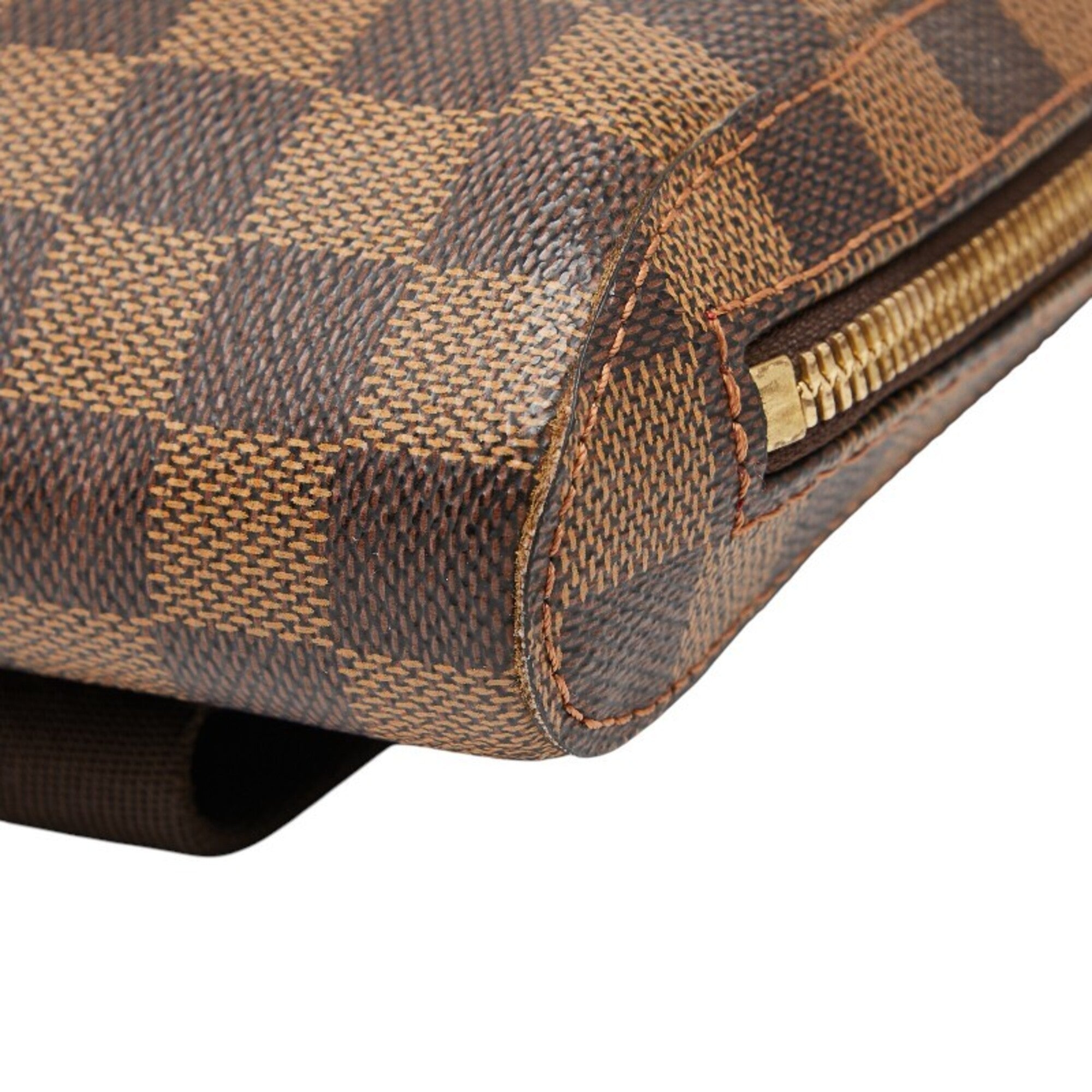 Louis Vuitton Brown Pvc Leather Shoulder Bag Sling Bag (Pre-Owned)