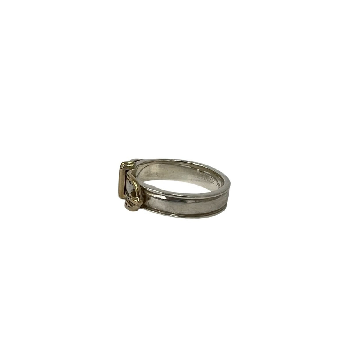 Hermes Gold Silver Yellow Gold (18K) Silver 925 Band Ring (Pre-Owned)