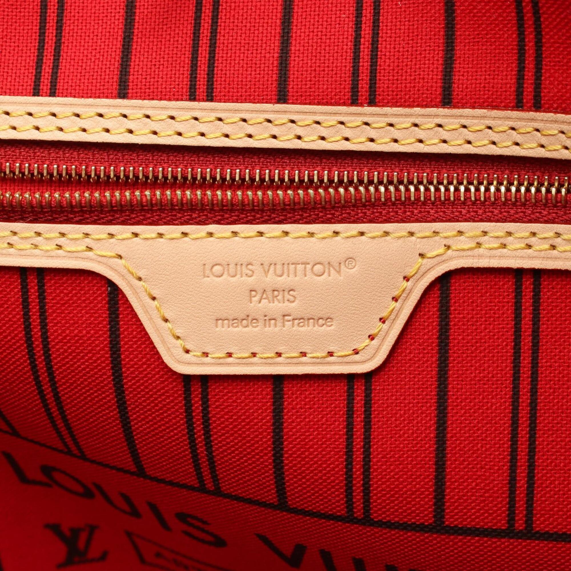 Louis Vuitton Brown Cerise Coated Canvas Leather Handbag Pouch Tote Bag (Pre-Owned)