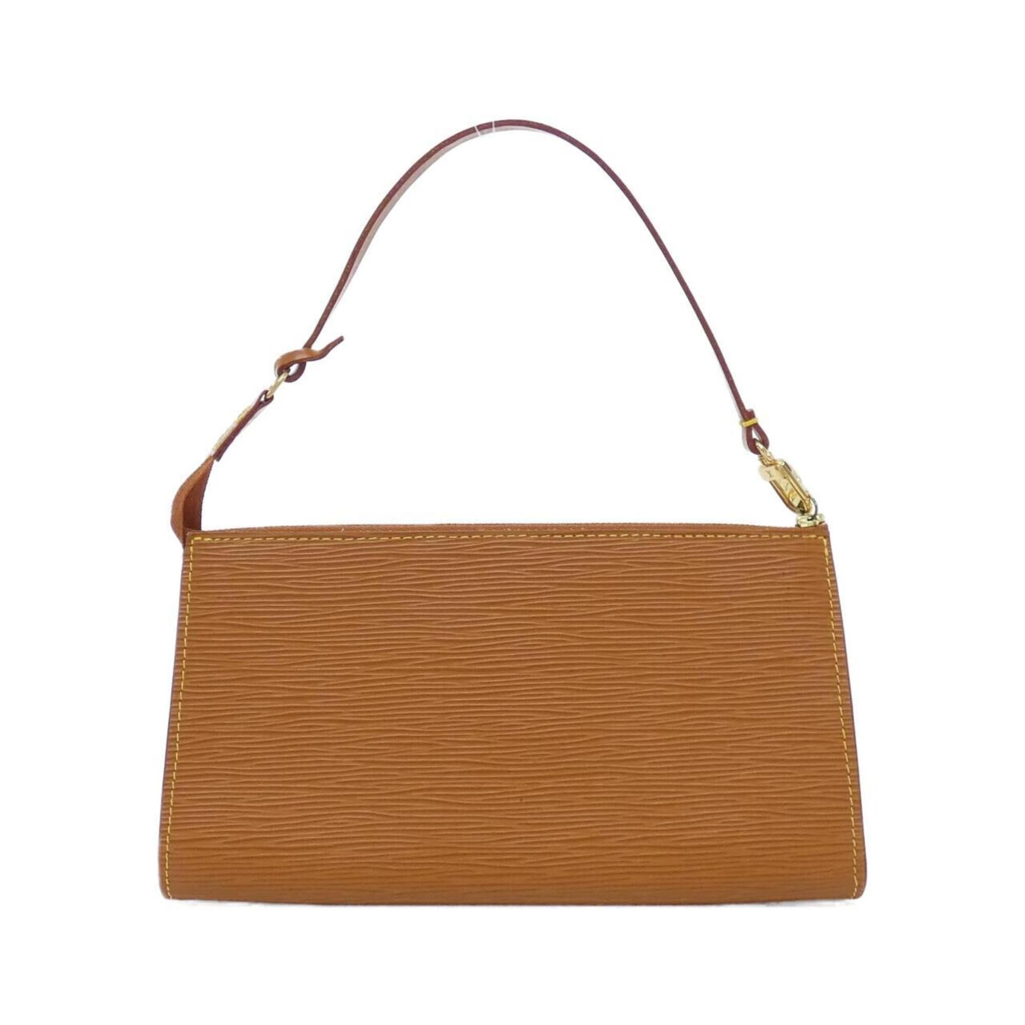 Louis Vuitton Gold Leather Pochette Pouch (Pre-Owned)