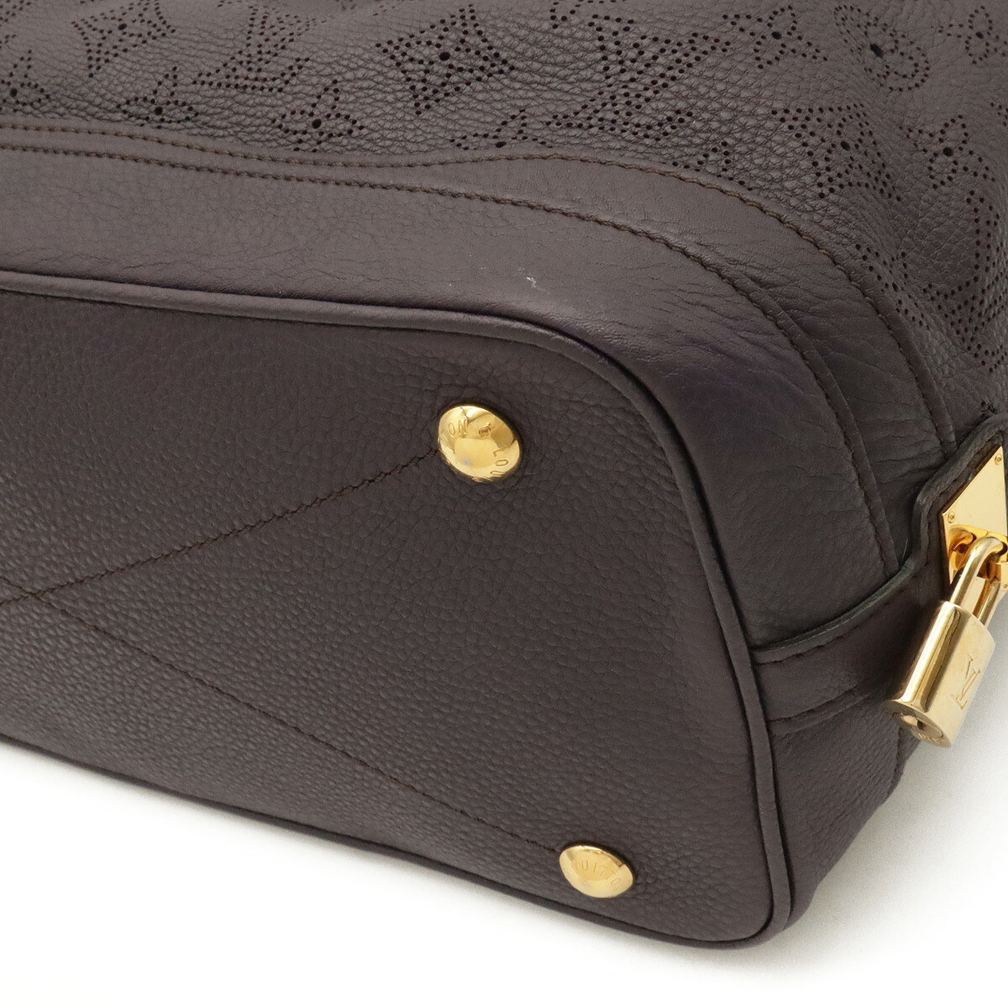 Louis Vuitton Purple Mahina Leather Handbag Shoulder Bag Tote Bag (Pre-Owned)