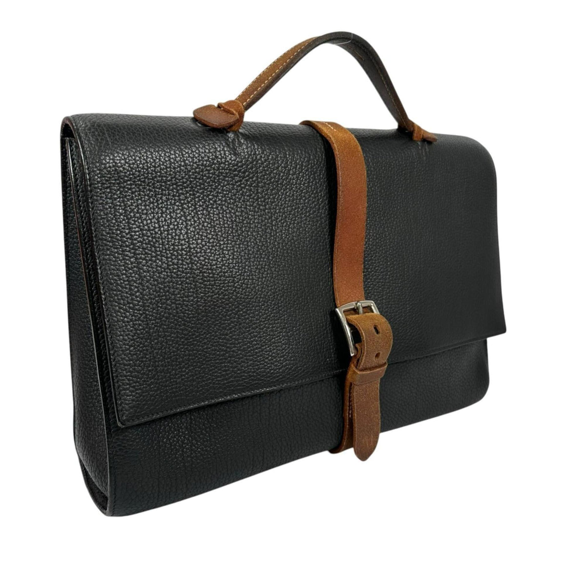 Hermes Black Fjord Leather Document Case (Pre-Owned)