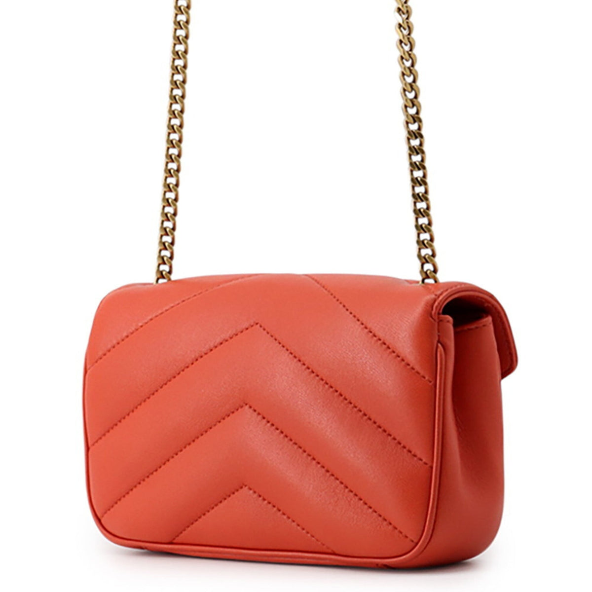 Yves Saint Laurent Orange Leather Shoulder Bag (Pre-Owned)