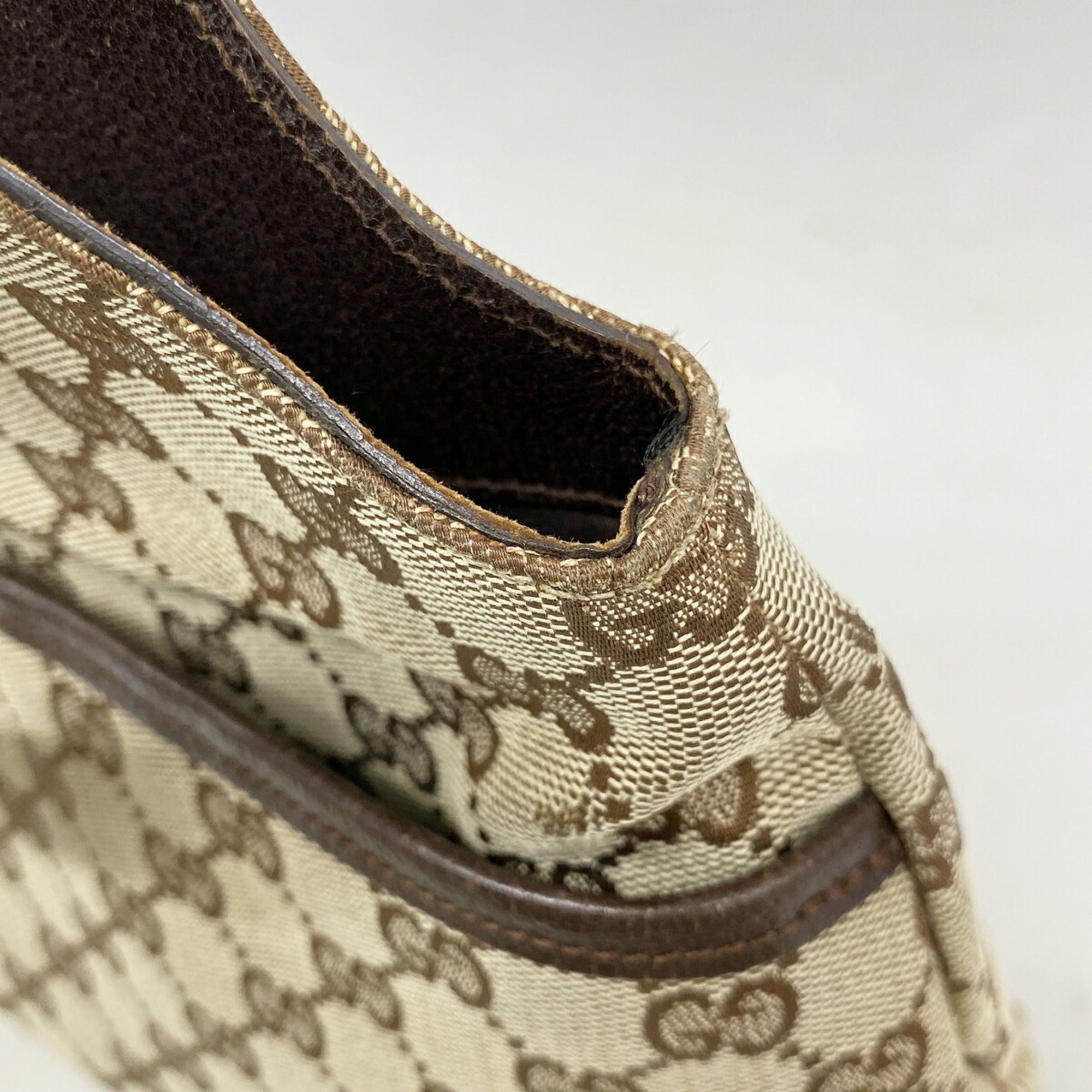 Gucci Beige Canvas Handbag (Pre-Owned)