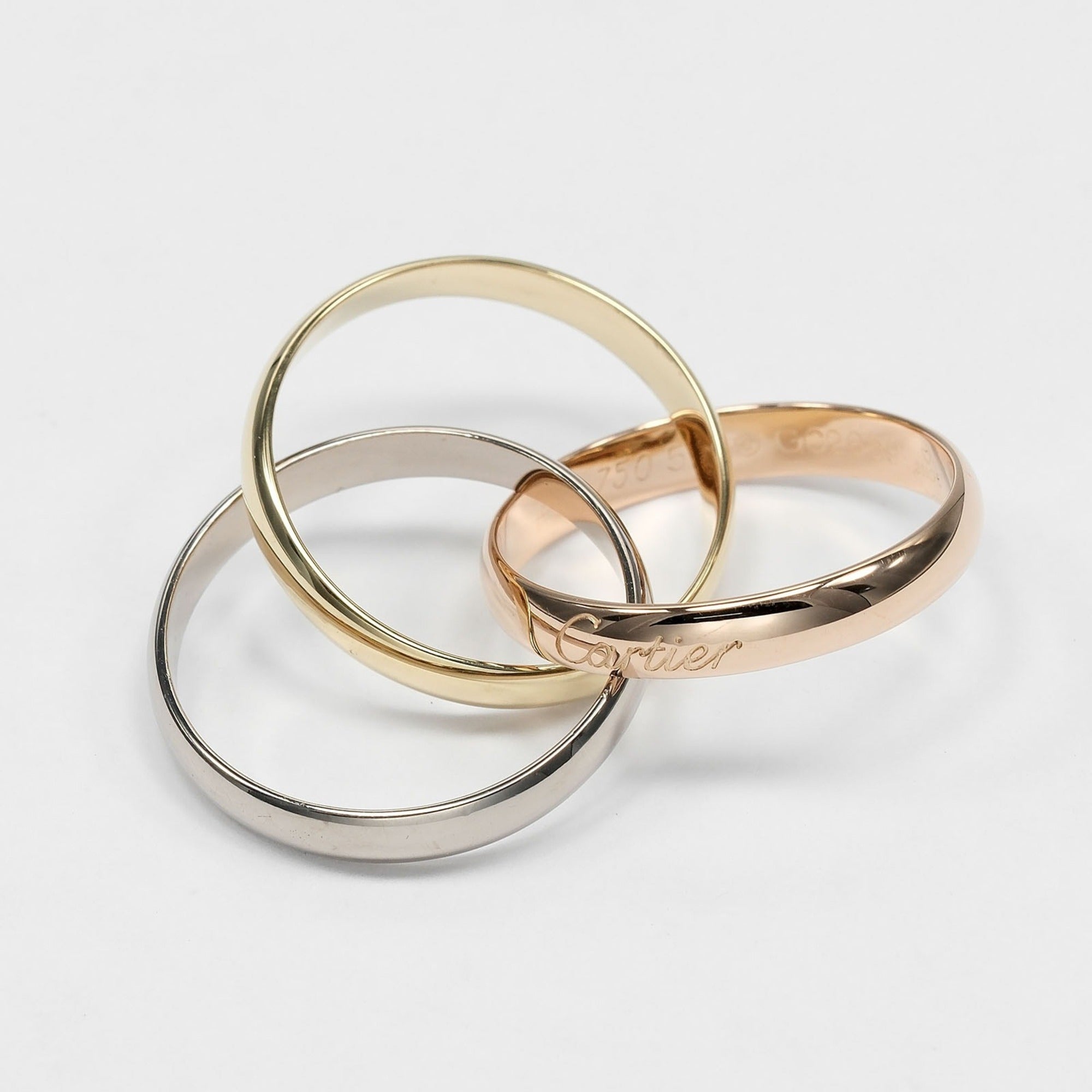 Cartier Pink Gold White Gold Yellow Gold Yellow Gold (18K) Pink Gold (18K) White Gold (18K) Band Ring (Pre-Owned)